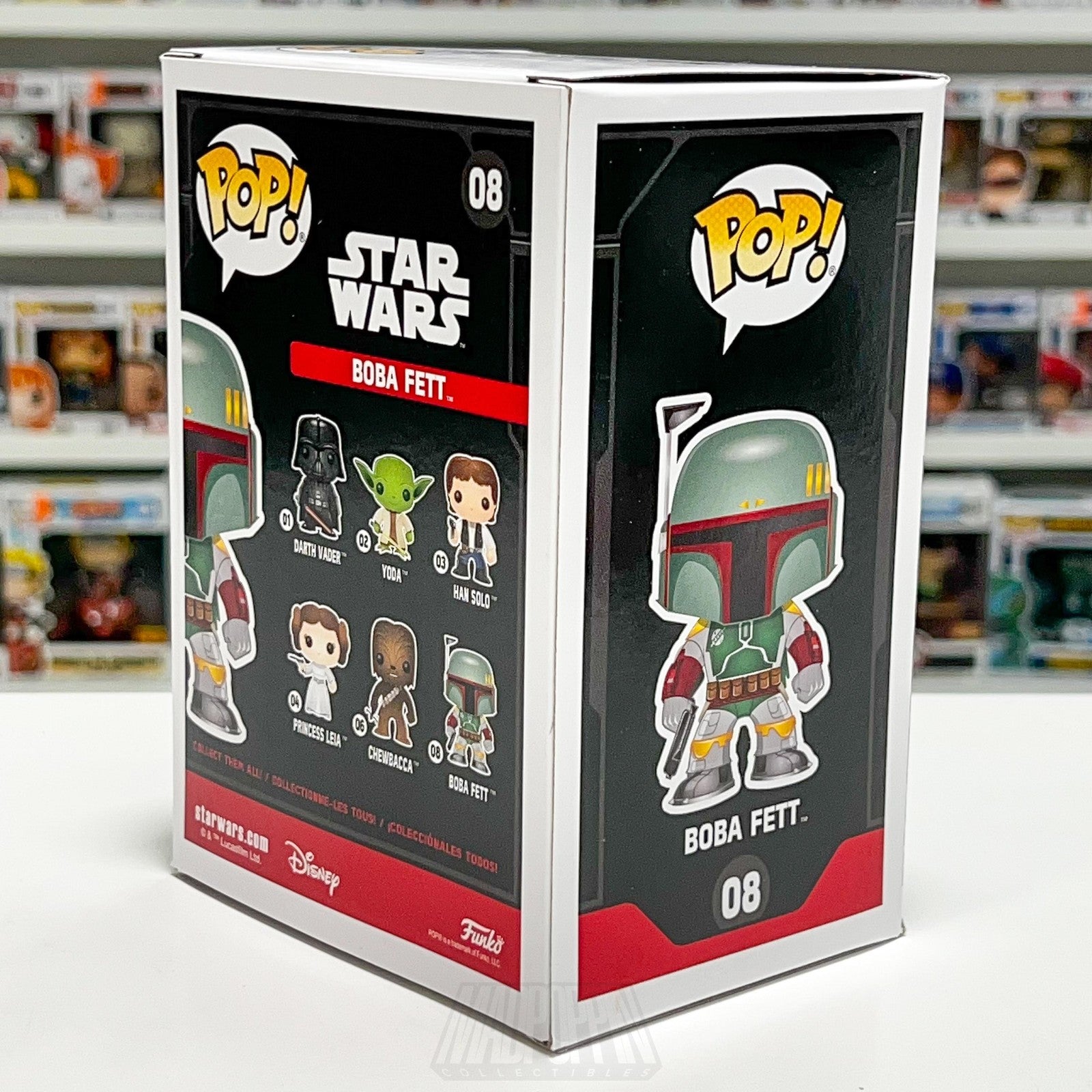 Funko Pop Star Wars Boba Fett 08 Bobble-Head Vinyl Figure 2020 Disney Bounty NIB