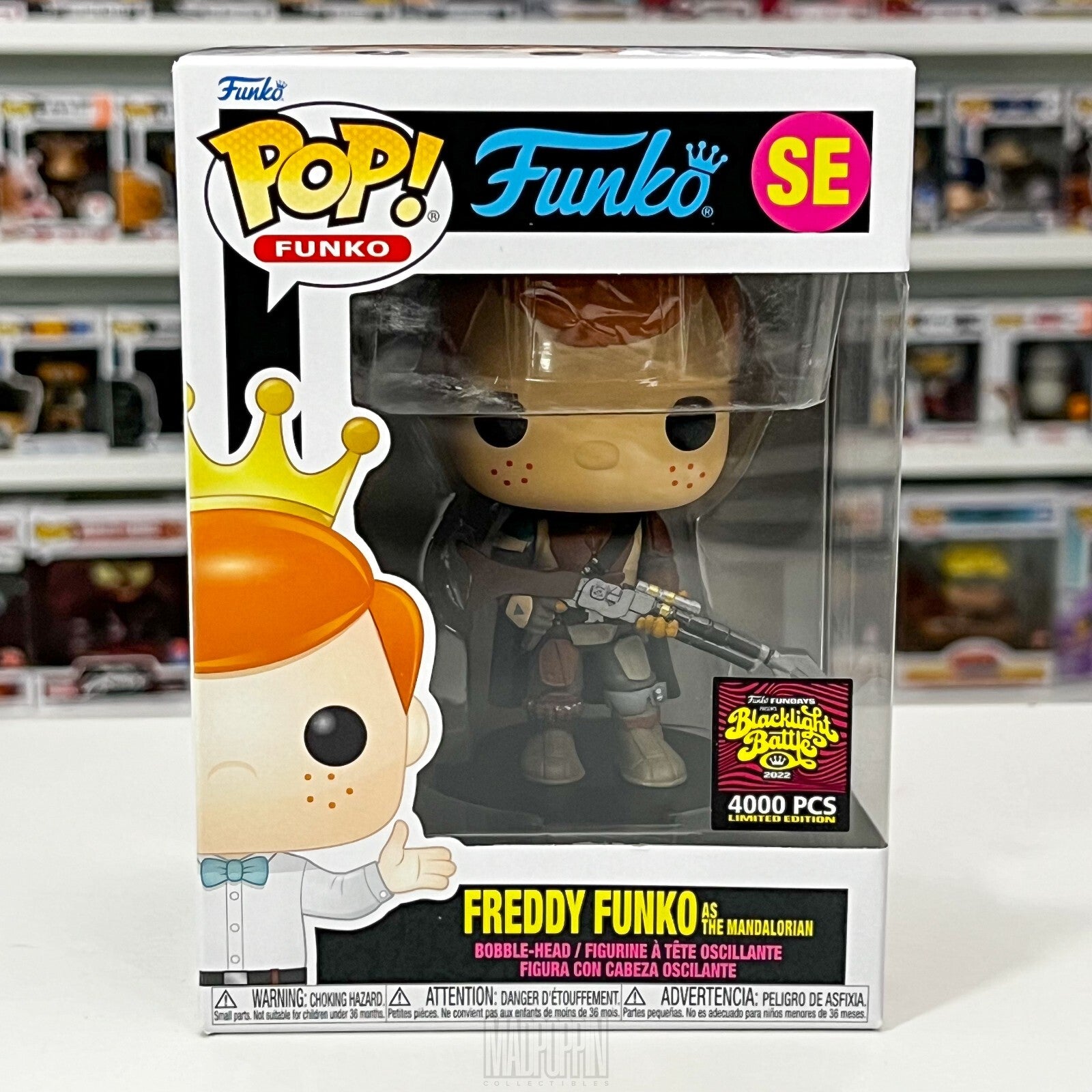 Funko Pop Fundays Blacklight Battle  Freddy as Mandalorian Limited 4000 Pcs SE