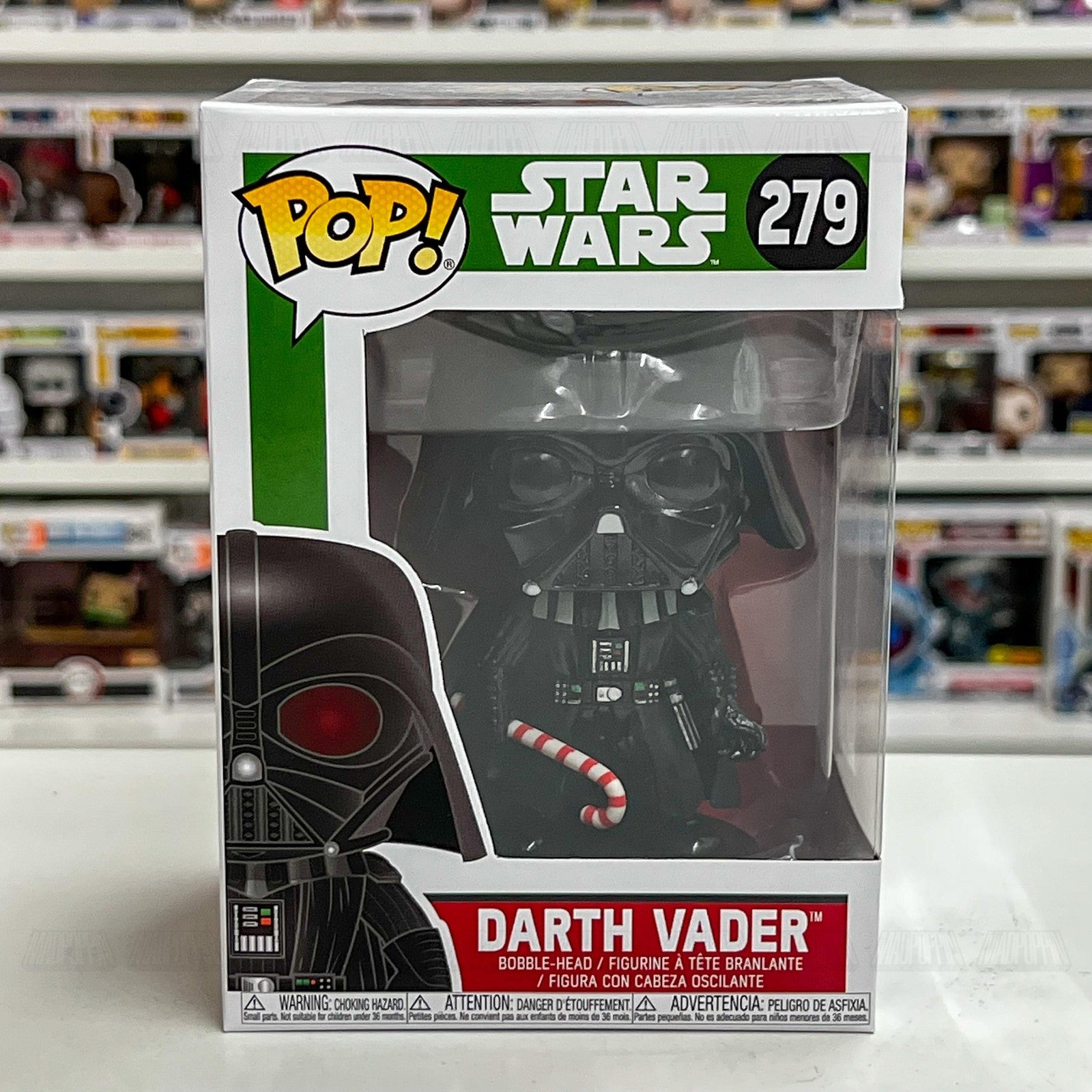 Funko Pop Star Wars Darth Vader 279 Christmas Holiday Candy Cane Sith Disney Toy