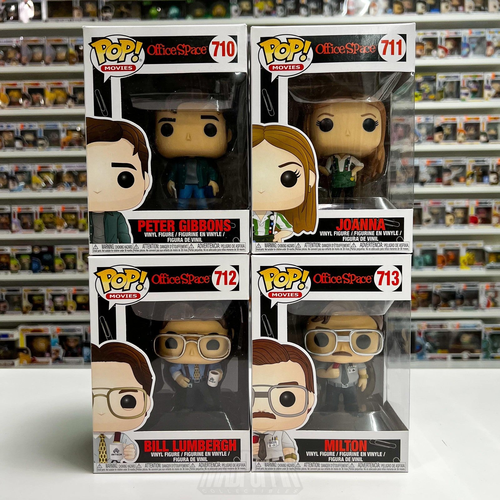 Funko Pop Movies Office Space Set 4 Lot Peter Gibbons Joanna Lumbergh Milton Toy