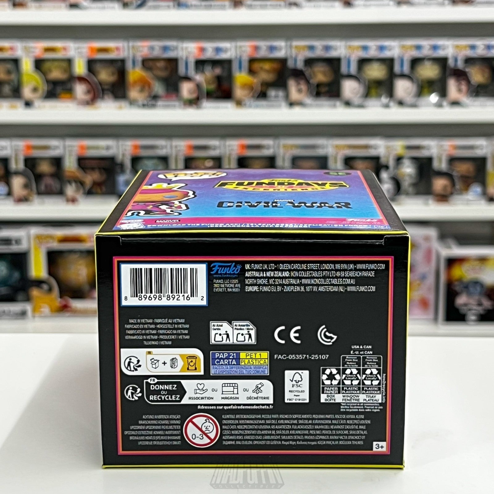 Funko Pop Fundays 2025 Freddy as Iron Man Blacklight Marvel Civil War 500pcs SE