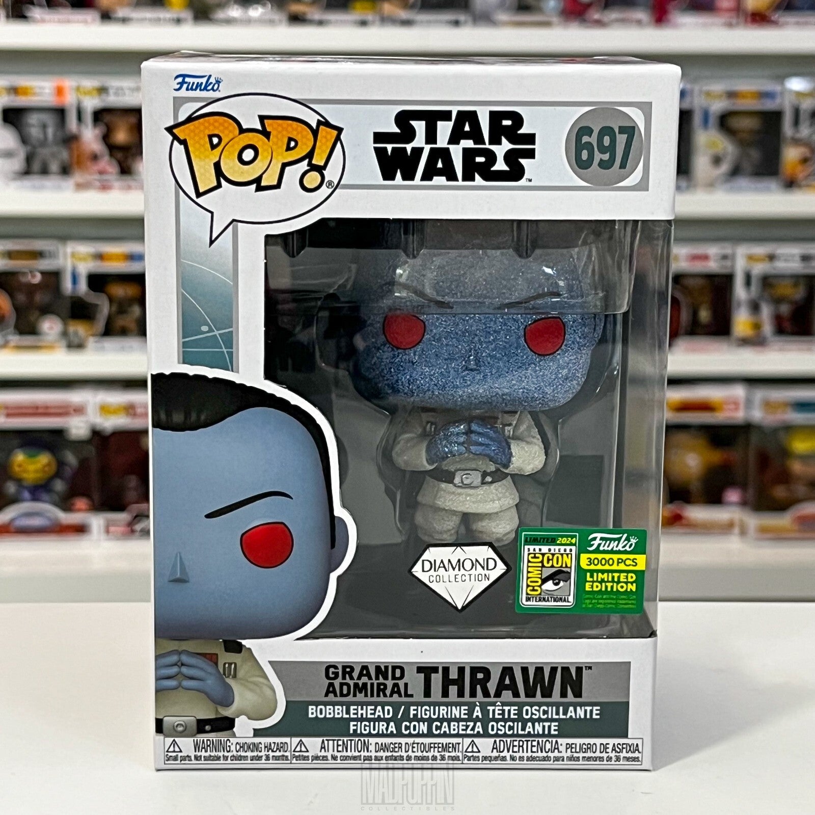 Funko Pop Star Wars Grand Admiral Thrawn Diamond SDCC 2024 Official Sticker 697