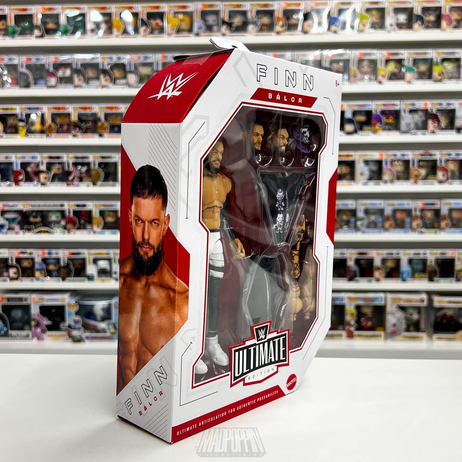 WWE Finn Bálor Ultimate Edition Action Figure Mattel Extra Heads Shirt