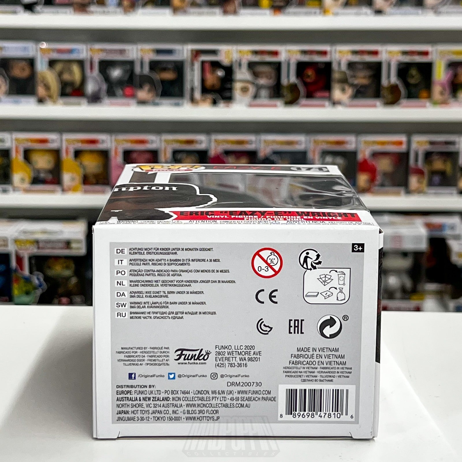 Funko Pop Rocks Eric Eazy-E Wright 171 NWA Gangsta Rap Hip Hop Toy Vinyl Figure7