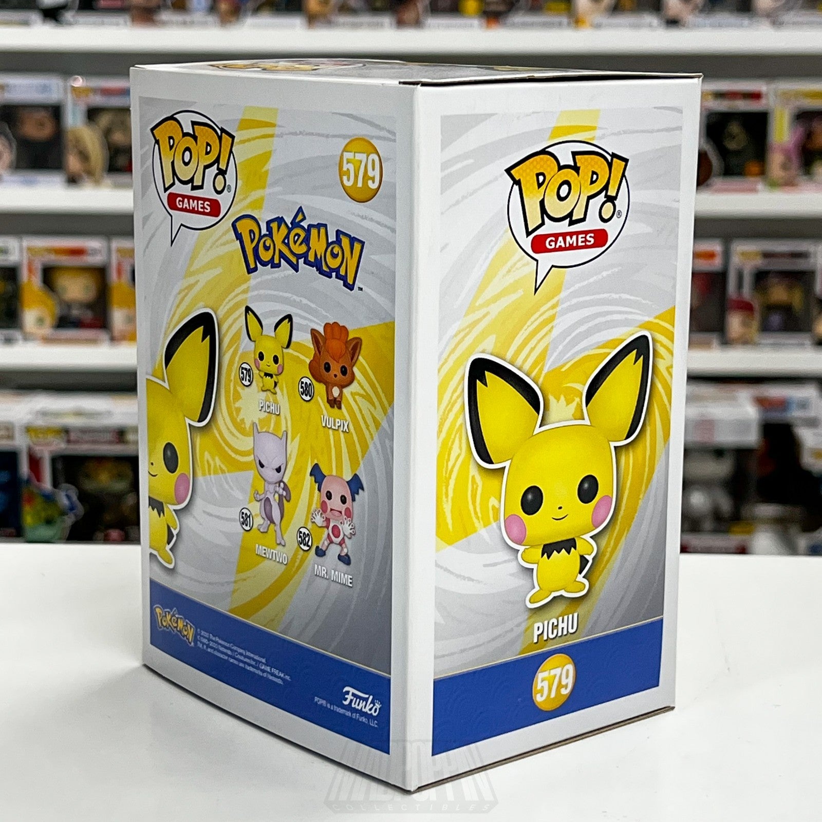 Funko Pop Games Pokemon Pichu Flocked WonderCon 579 Official Sticker TCG Figure4