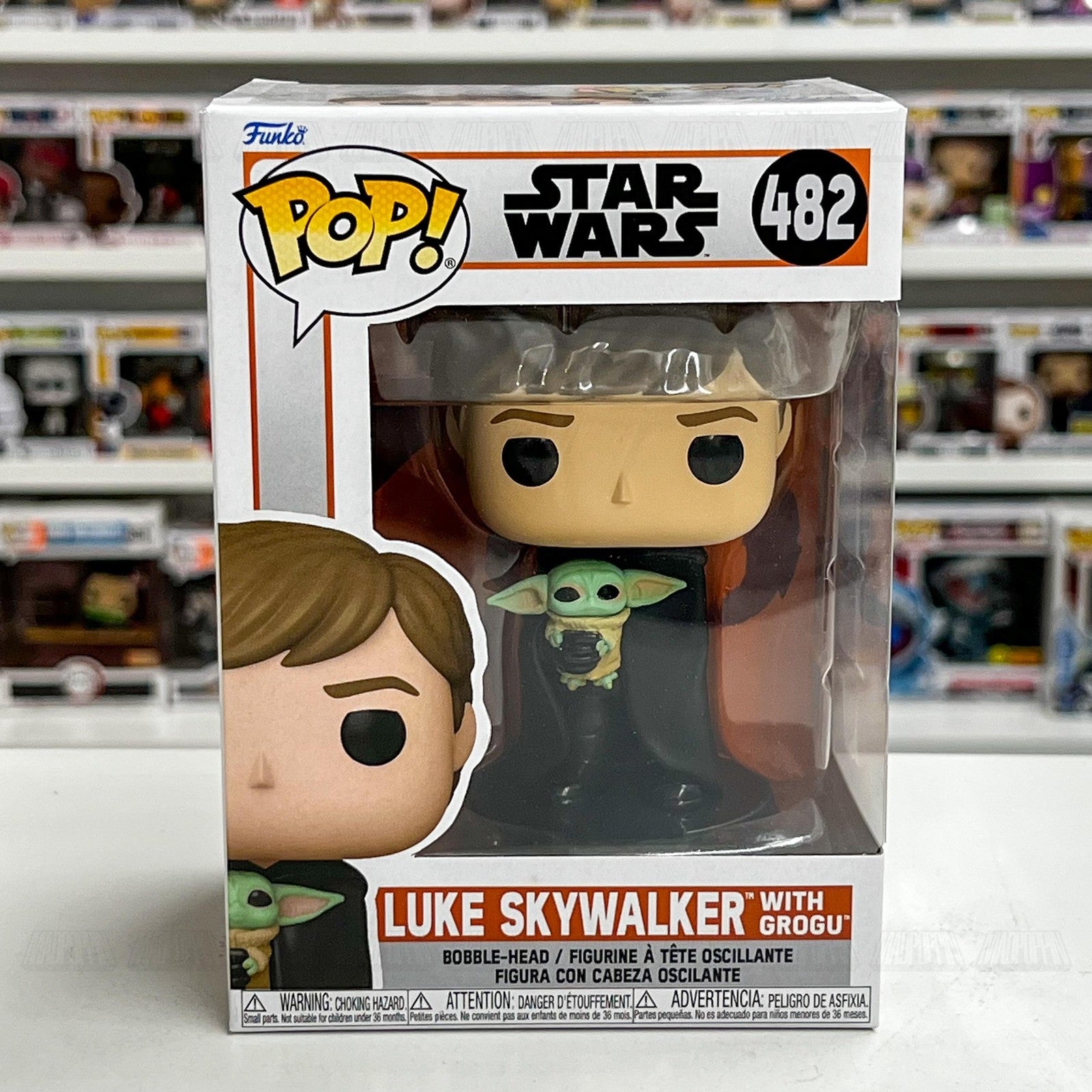 Funko Pop! Star Wars 482 Luke Skywalker with Grogu Mandalorian Figure Bobblehead