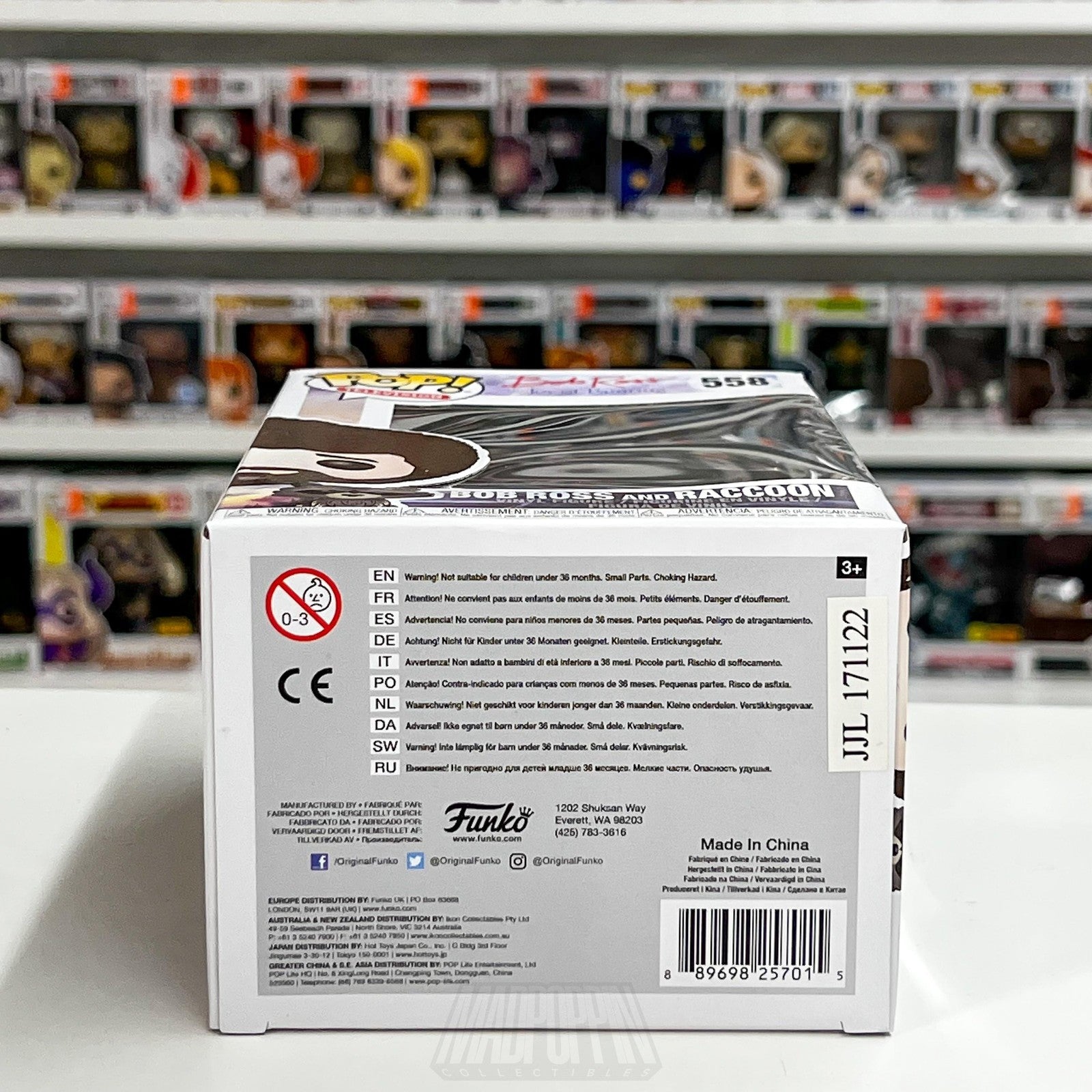 Funko Pop Television Bob Ross Raccoon 558 Joy of Painting Vinyl Figure Toy PBS