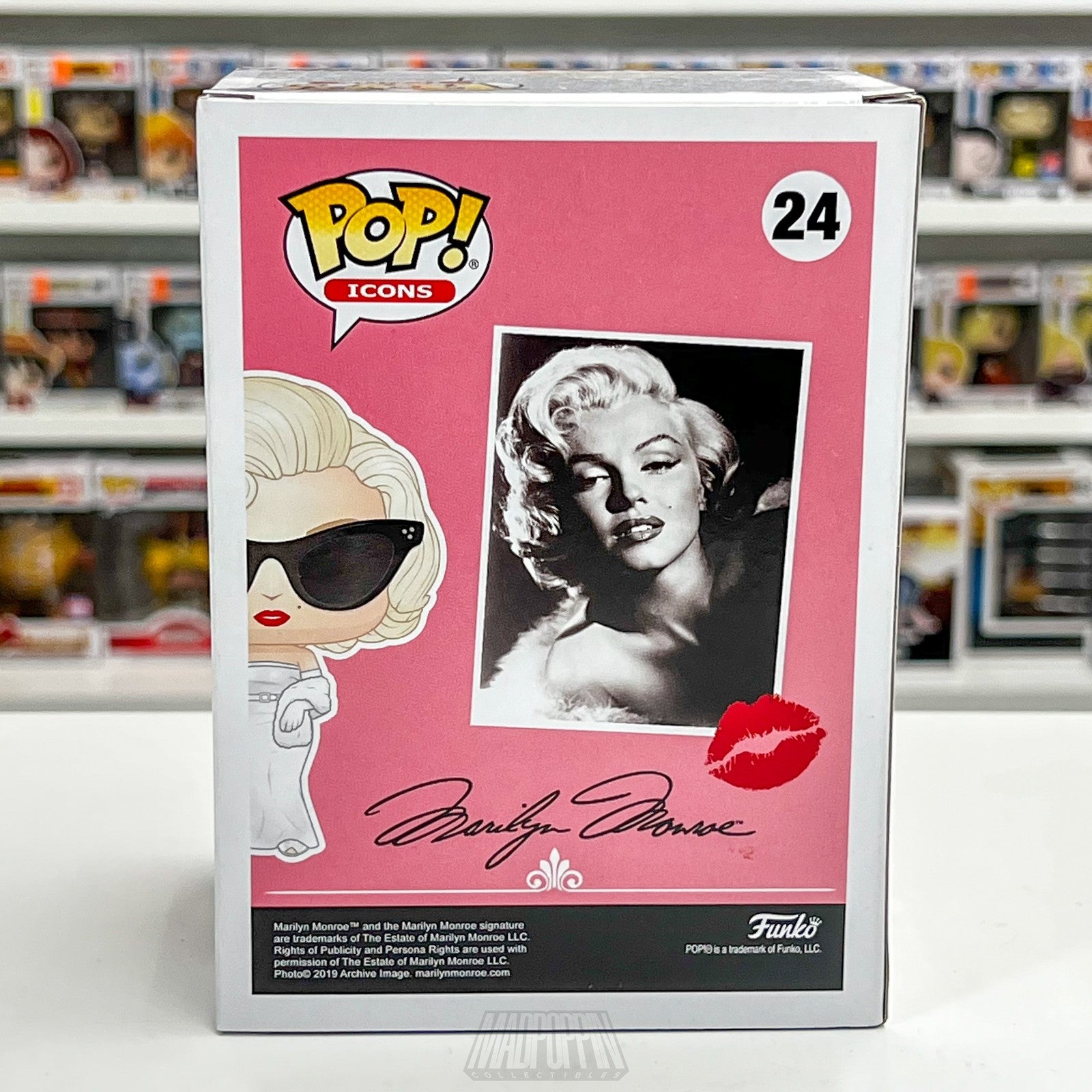 Funko Pop Icons Marilyn Monroe Sunglasses 24 Vinyl Figure Hollywood Exclusive