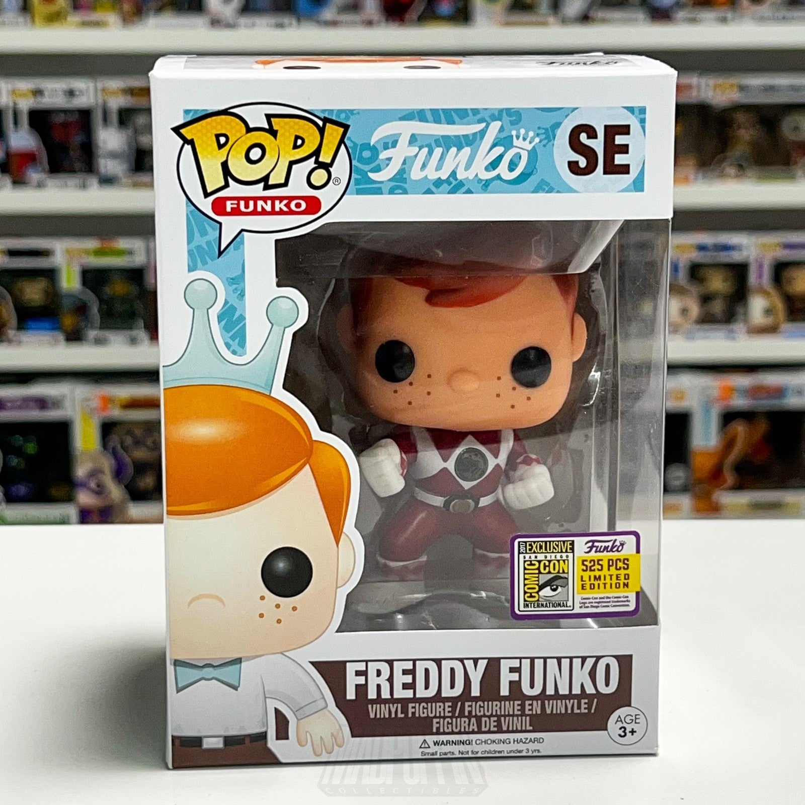 Funko Pop Freddy As MMPR Red Ranger SE Fundays 2017 SDCC 525 Pcs Exclusive Toy