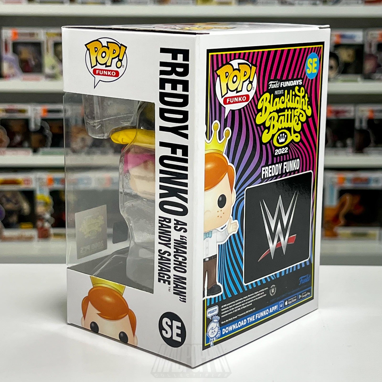 Funko Pop SE Freddy Funko Macho Man Randy Savage WWE Blacklight 2022 2000 PCS