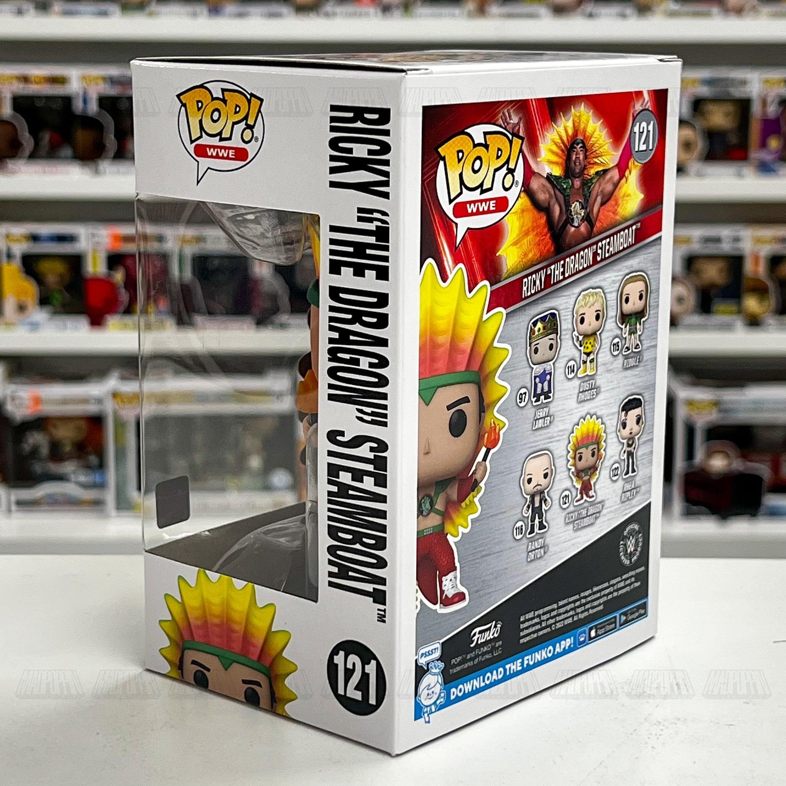 Funko Pop WWE Ricky The Dragon Steamboat 121 Vinyl Figure New Wrestling