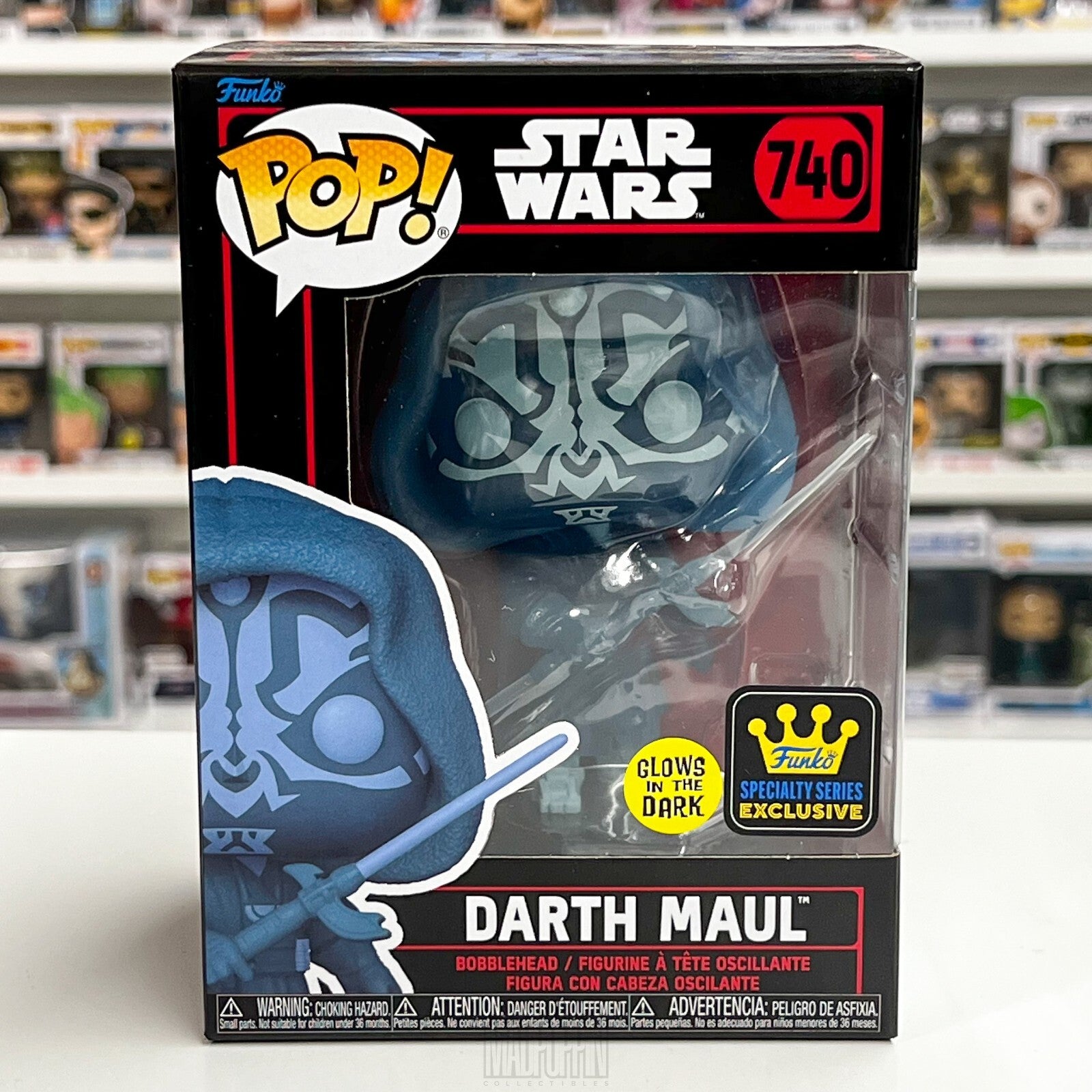 Funko Pop Star Wars Darth Maul Specialty Series Glow in the Dark Hologram 740