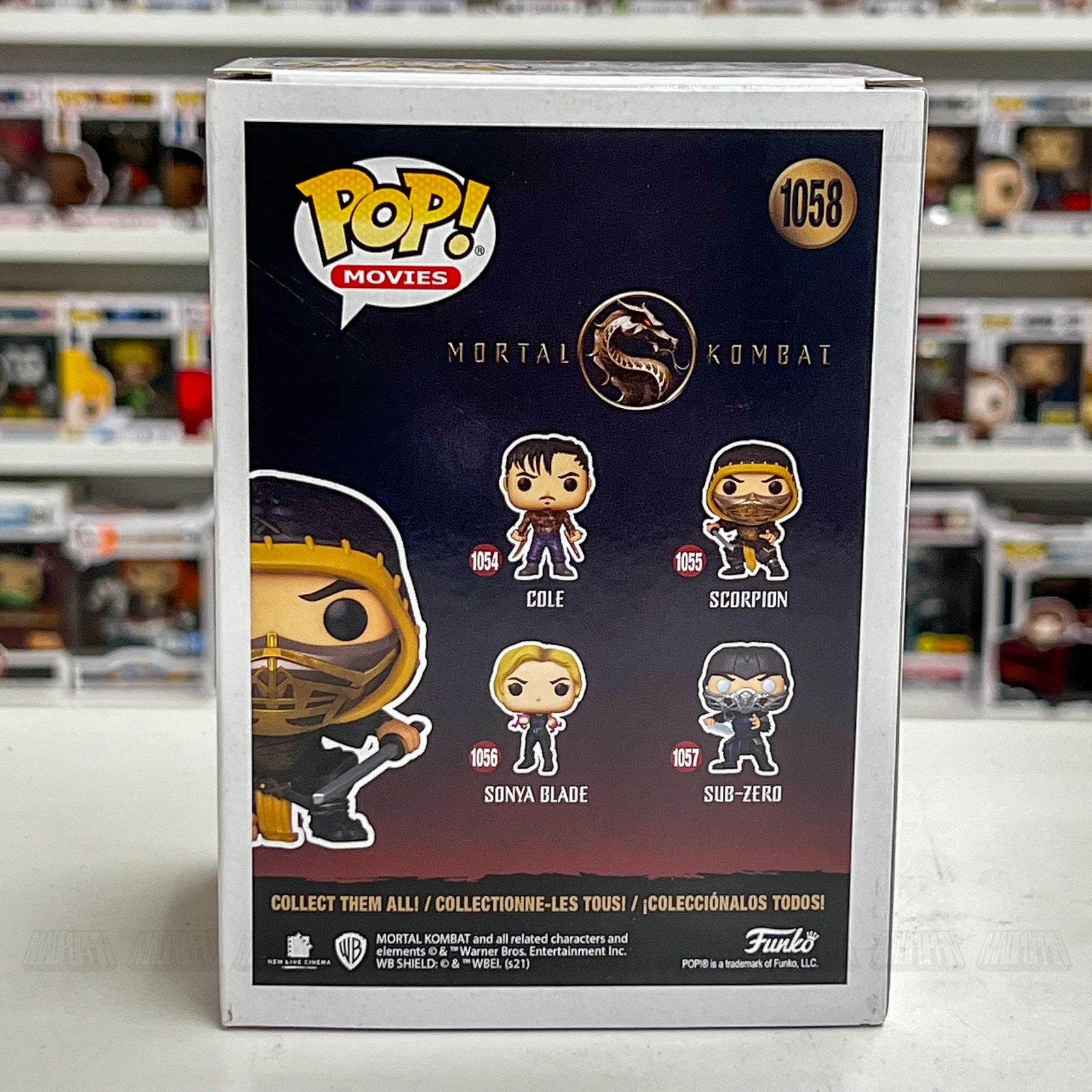 Funko Pop Movies Mortal Kombat Scorpion #1058 Walmart Exclusive Vinyl Figure New