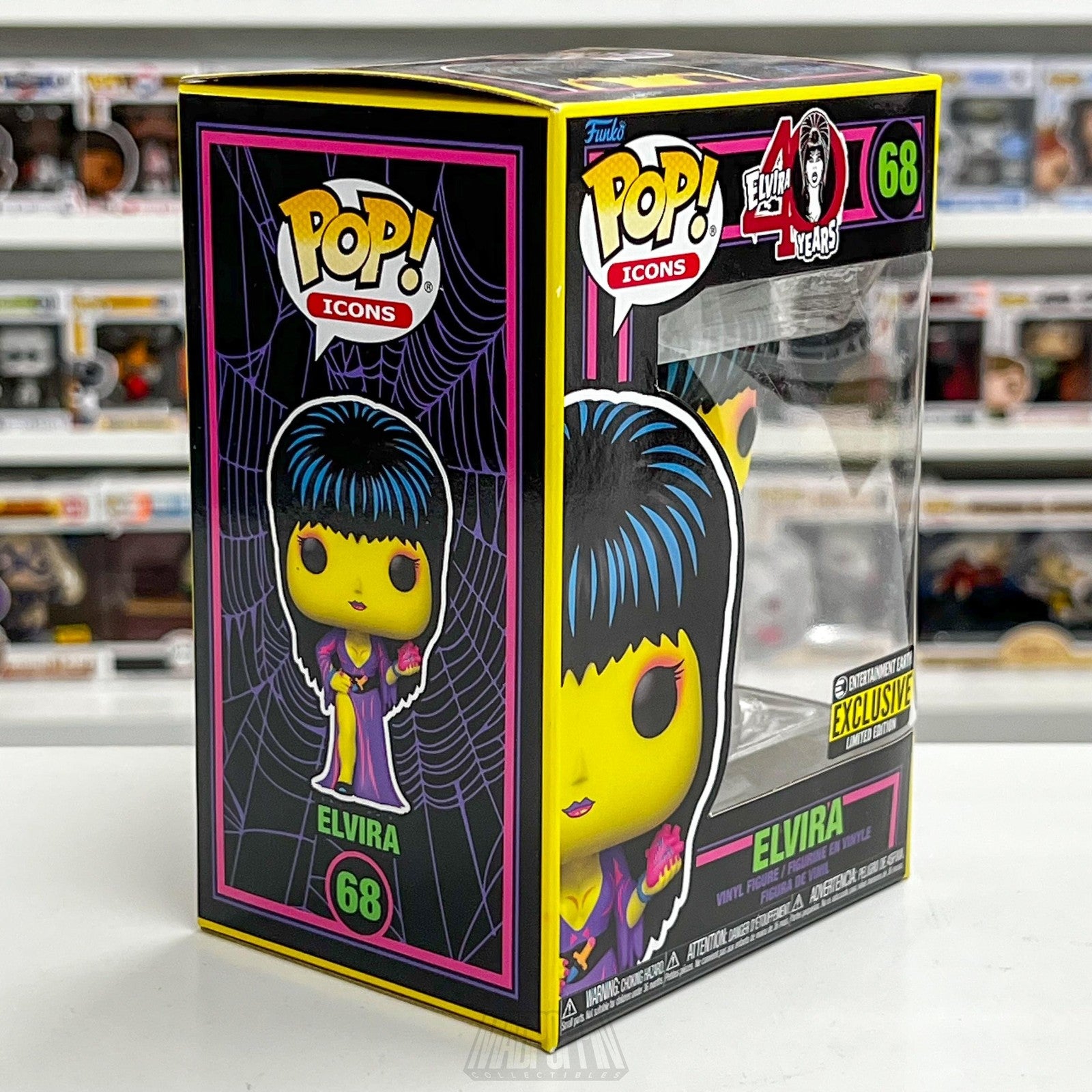 Funko Pop Icons Elvira 40 Years Entertainment Earth Exclusive Vinyl Figure 68