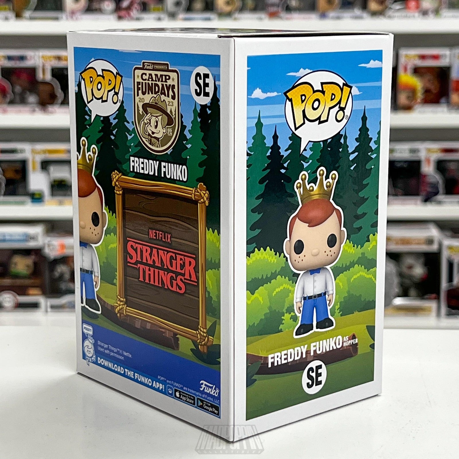 Funko Pop Freddy Funko as Hopper Stranger Things Camp Fundays SE 2023 LE 250 PCS