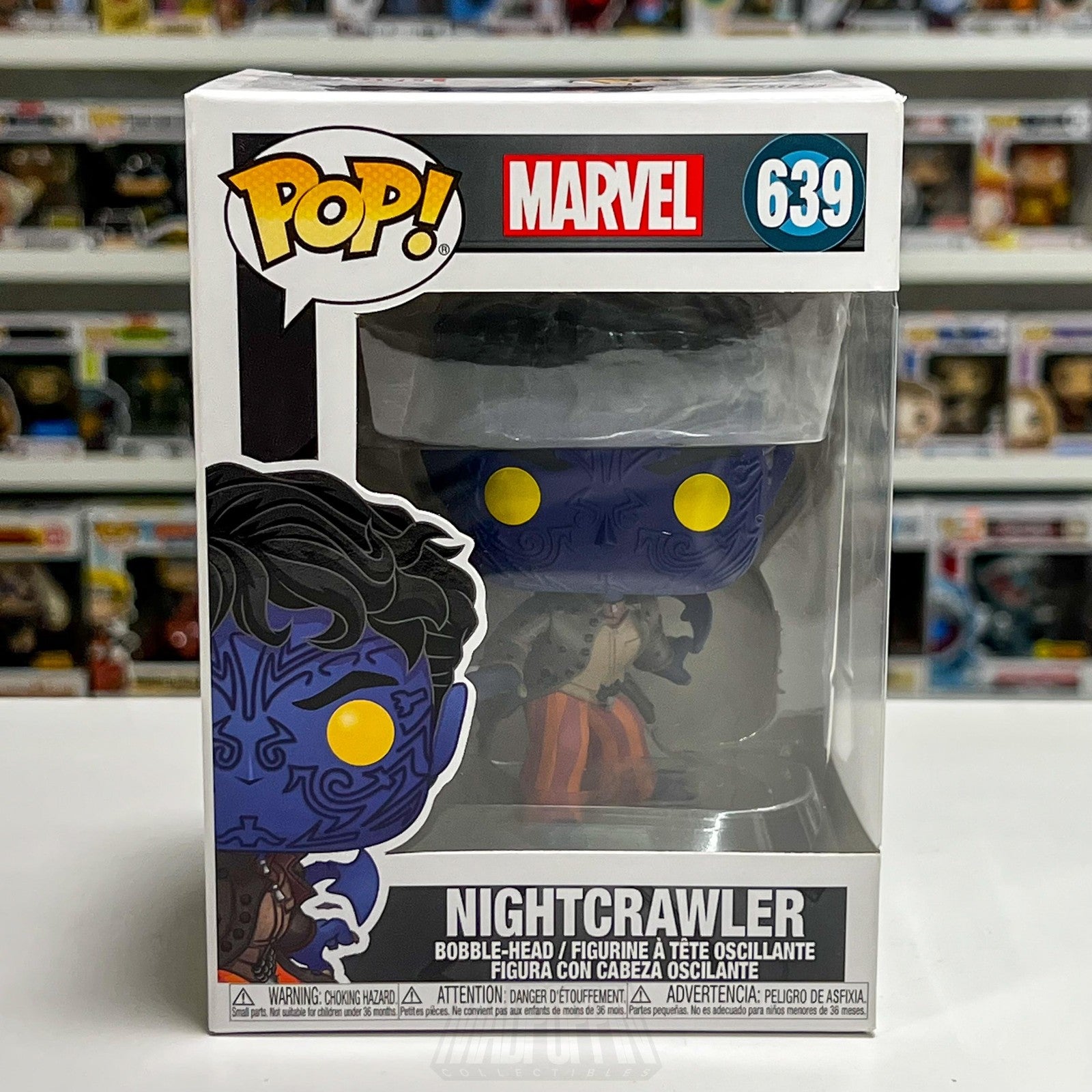 Funko Pop Marvel Nightcrawler 639 Mutant BobbleHead Figure X2 X-Men United Movie