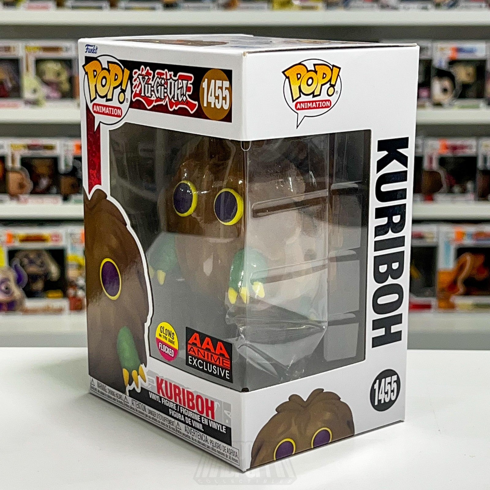 Funko Pop Animation Yu-Gi-Oh Kuriboh 1455 AAA Anime Flocked Glow Vinyl Anime NIB