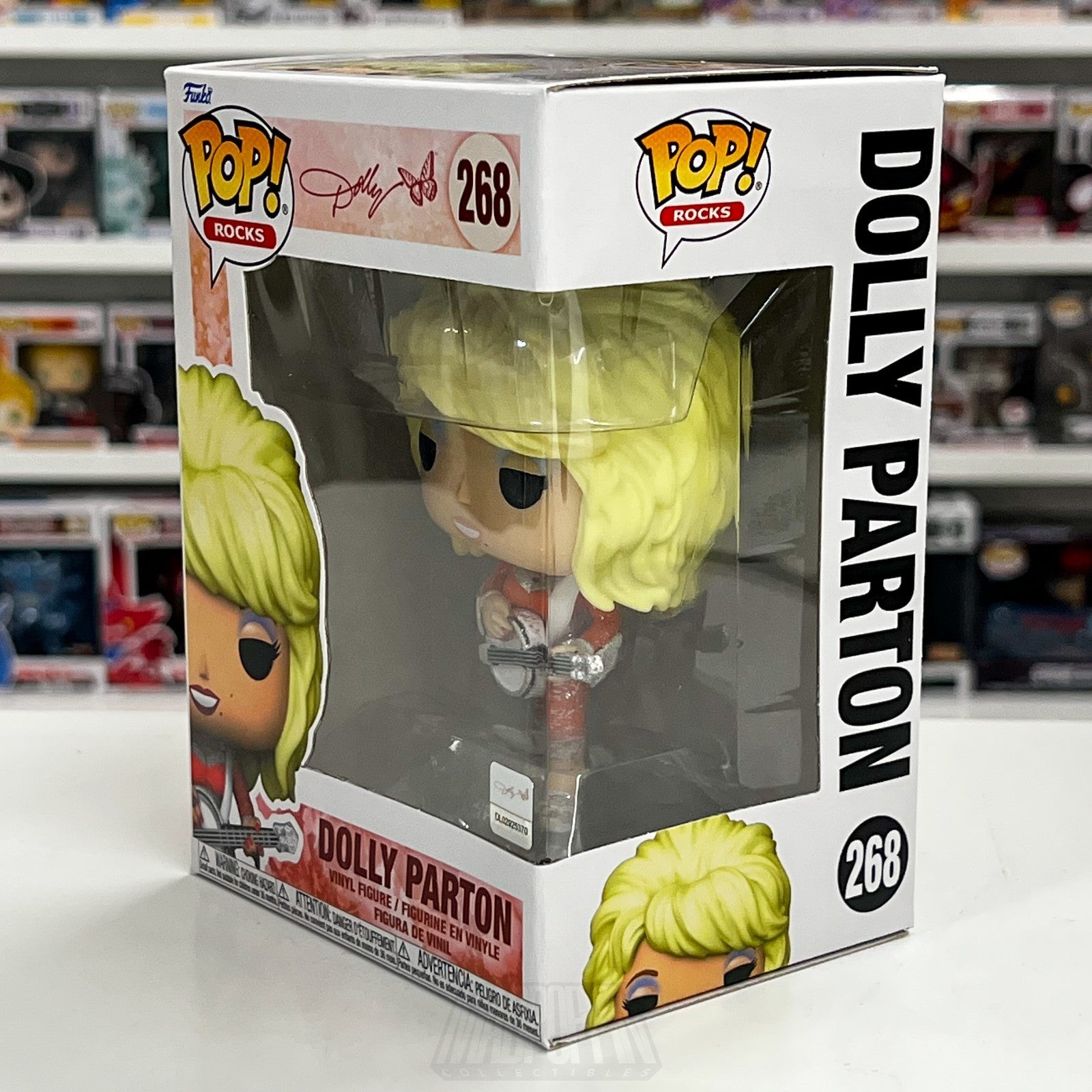 Funko Pop Rocks Dolly Parton Banjo 268 American Queen Country Singer Toy Figure1