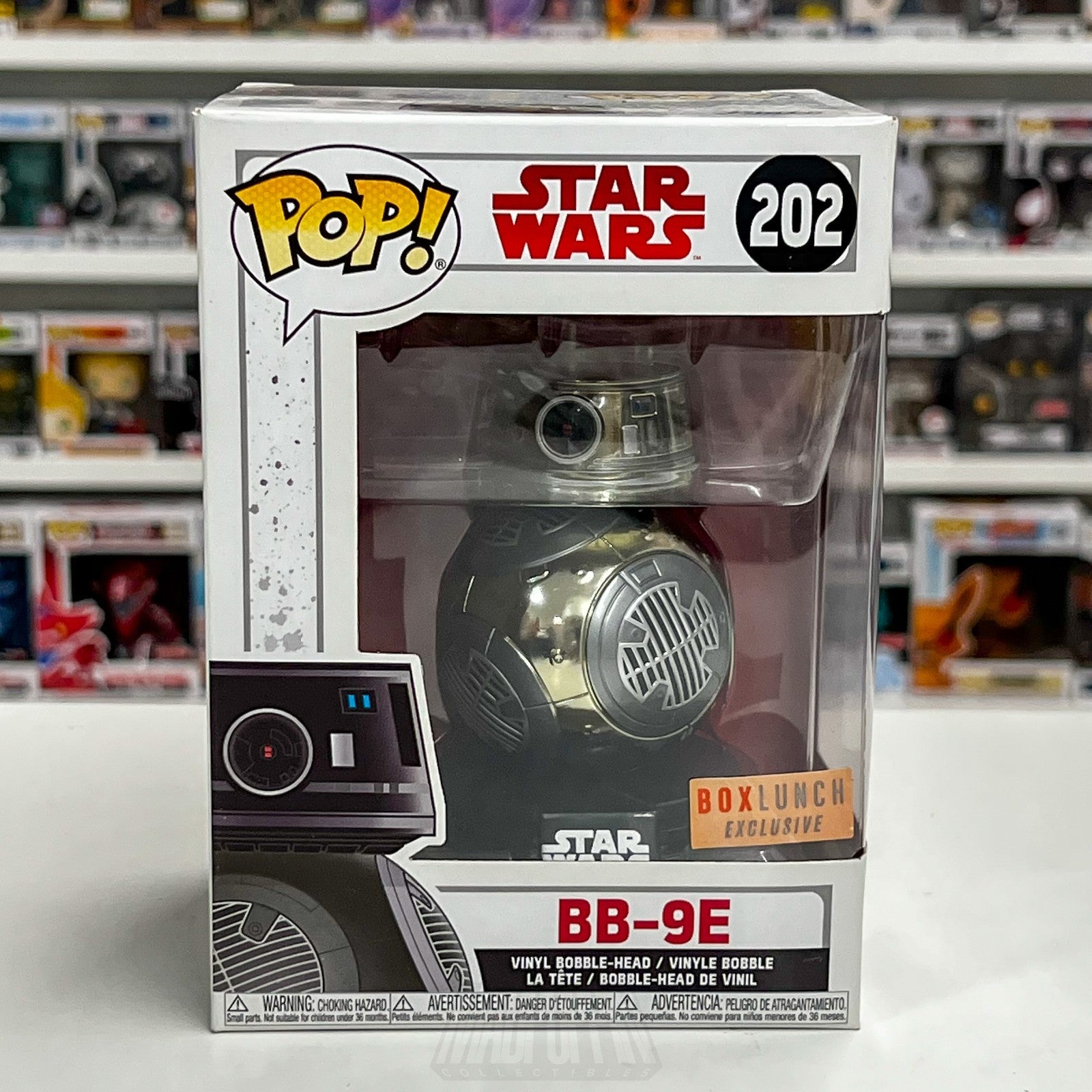 Funko Pop Star Wars BB-9E Chrome BoxLunch 202 Astromech Droid Toy Vinyl Figure0