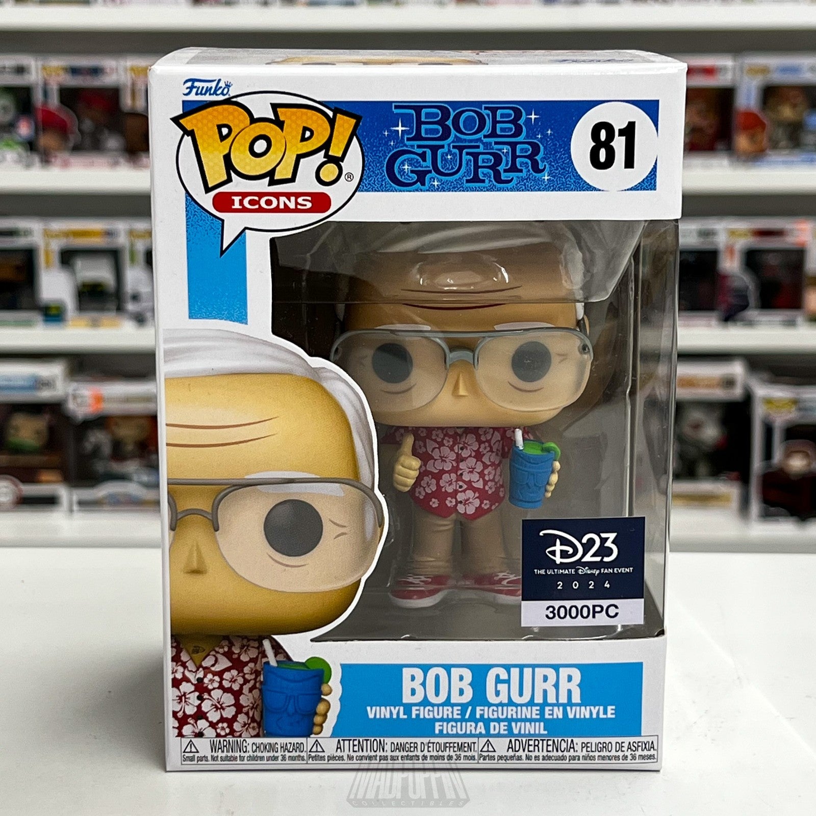 Funko Pop Icons Bob Gurr Imagineer Disney D23 Expo 2024 Exclusive LE 3000pc Tiki