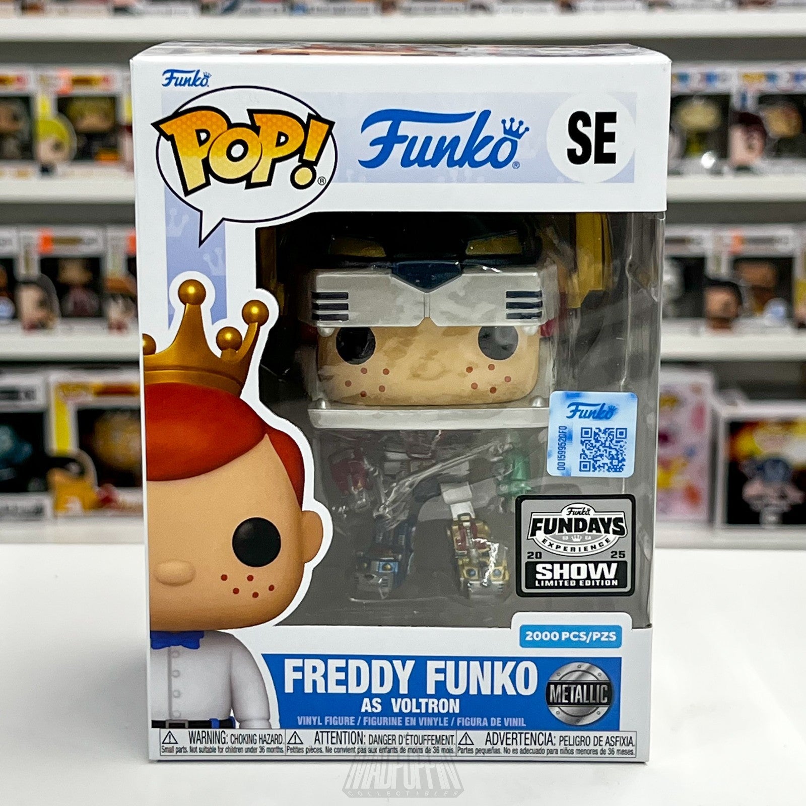 Funko Pop Fundays 2025 Freddy as Voltron Defender Universe Metallic 2000pcs SE