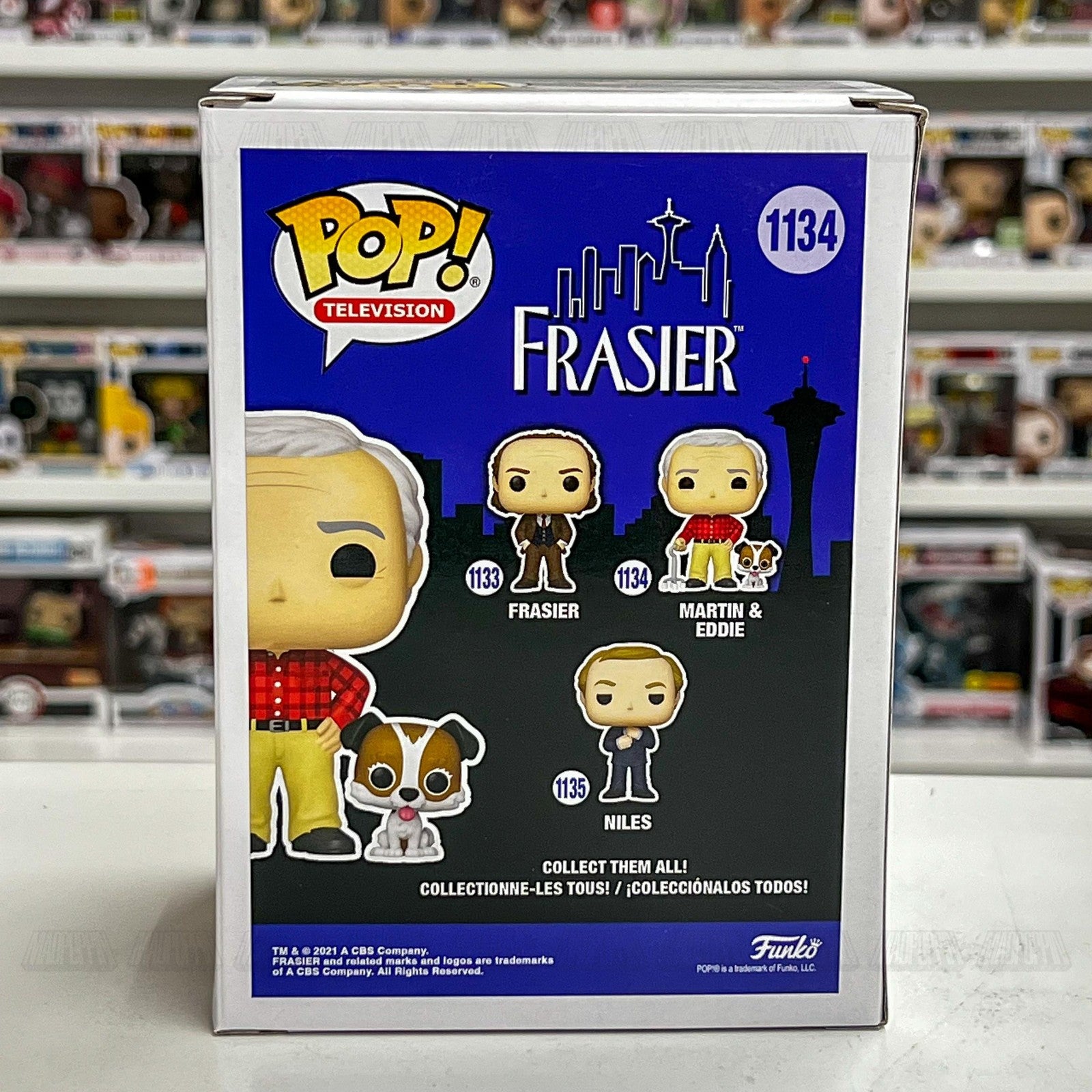 Funko Pop Frasier Martin & Eddie #1134 Television Vinyl Figure New Collectible