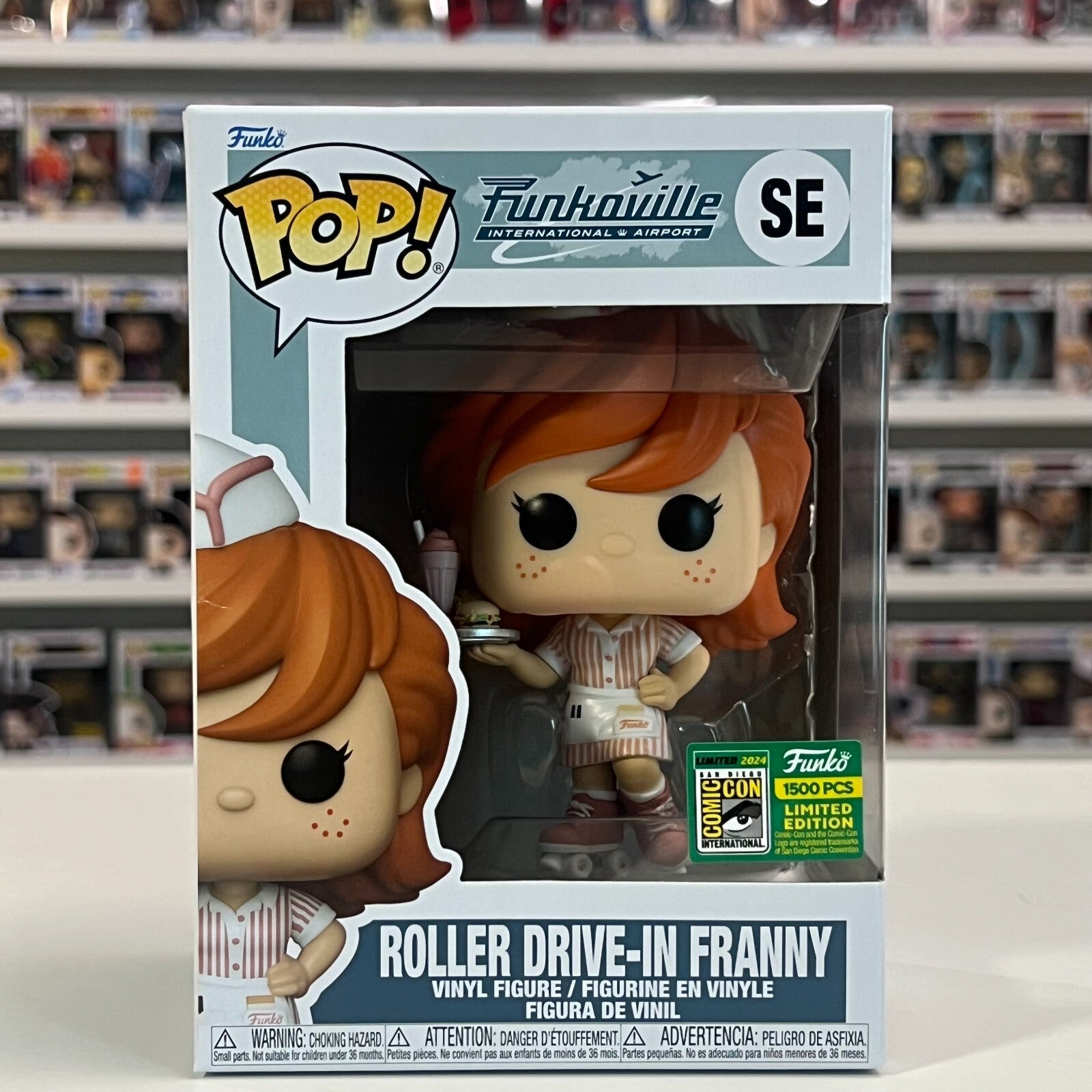 Funko Pop Funkoville Roller Drive In Franny  SDCC 2024 Official Sticker SE