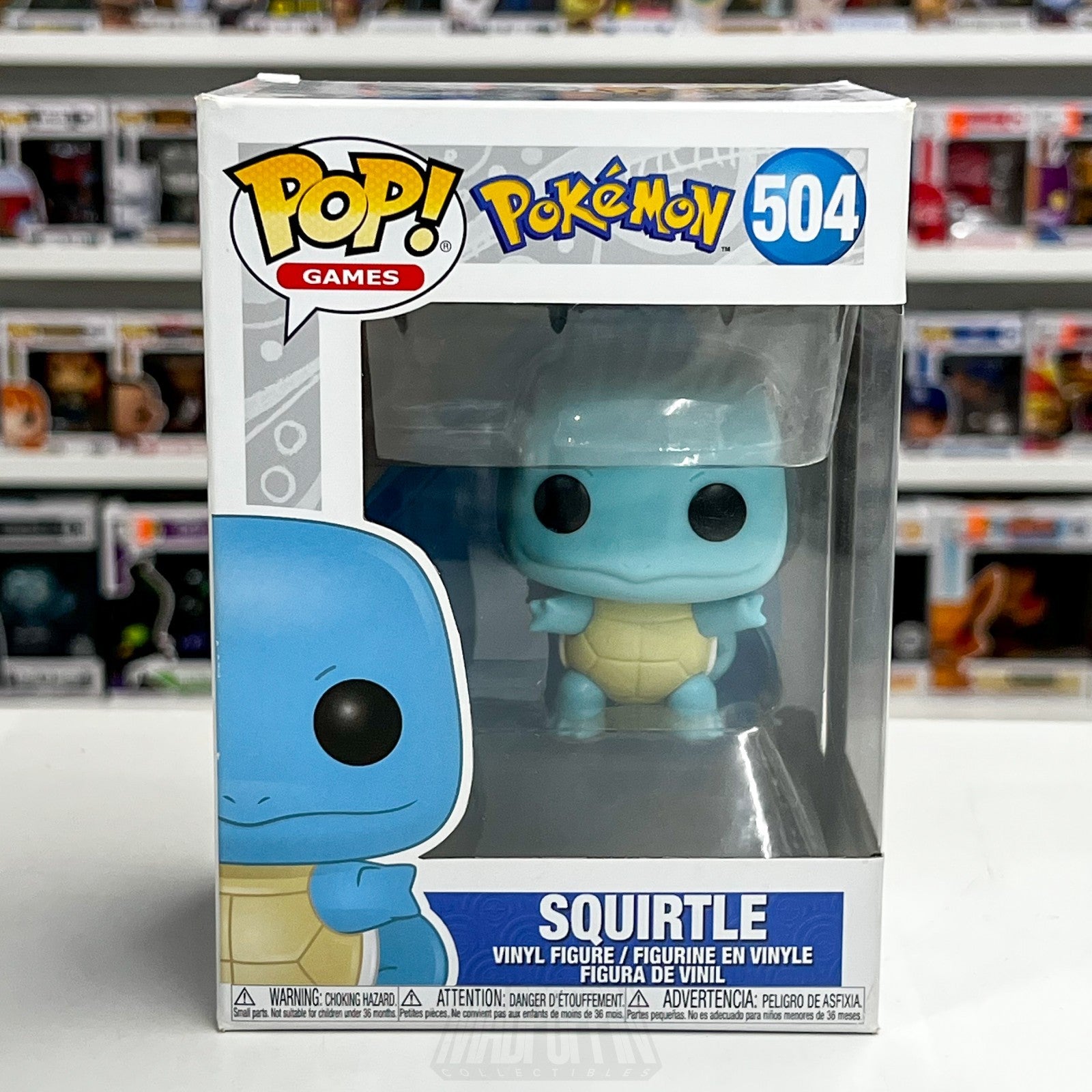 Funko Pop Video Games Pokemon Squirtle 504 Japanese TCG Turtle Vinyl Figure0