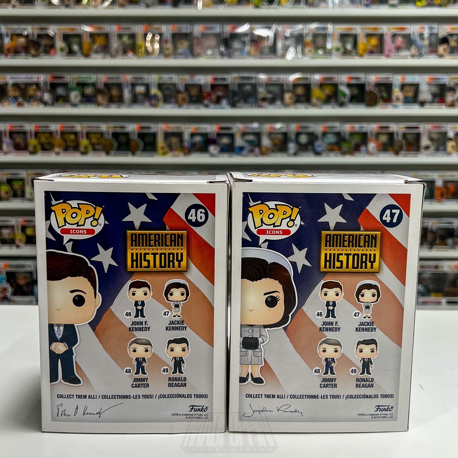 Funko Pop Icons American History John F Kennedy Jackie 46 47 Set Toy Politics