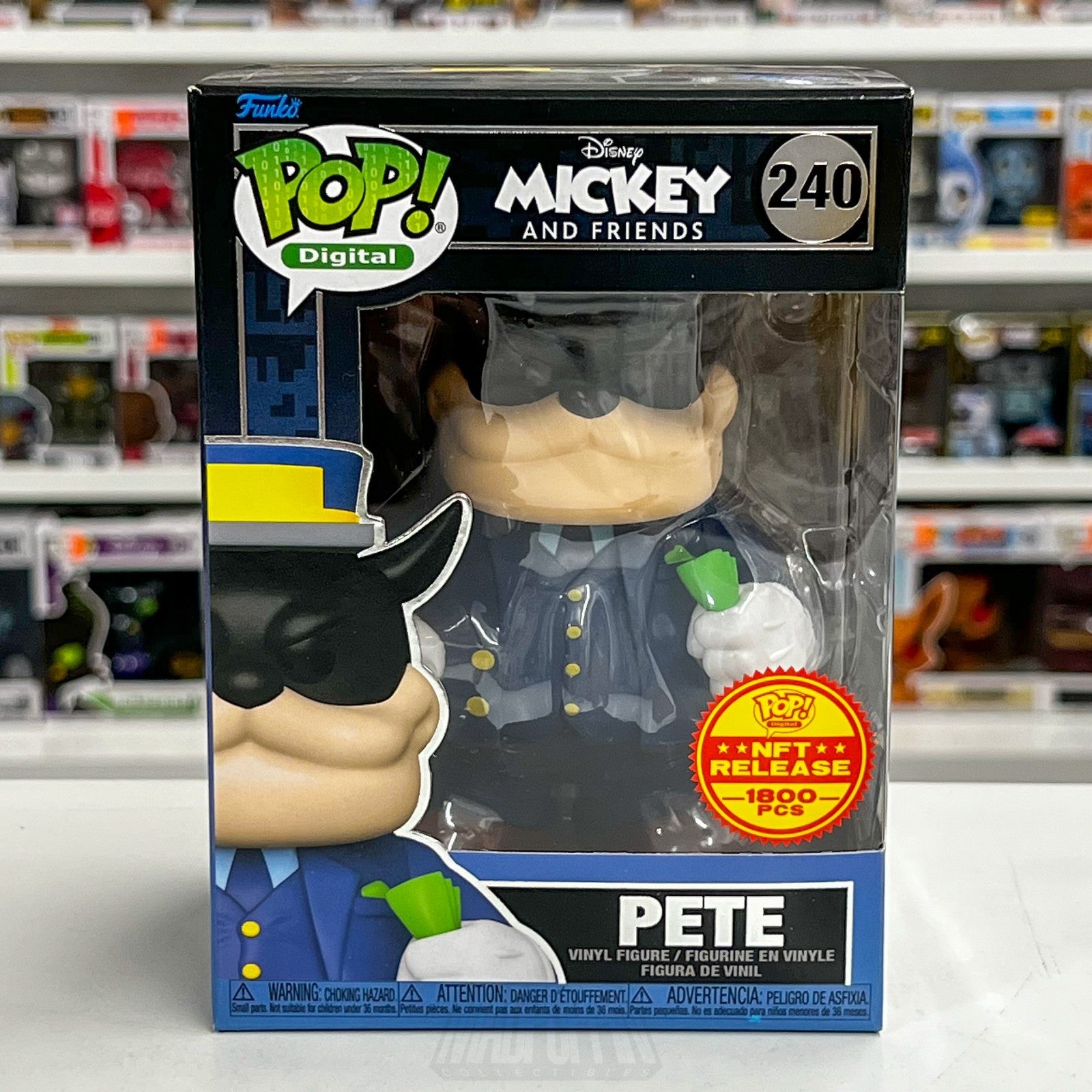 Funko Pop Digital Release Disney Mickey & Friends Pete 240 Peg Leg Vinyl Figure0