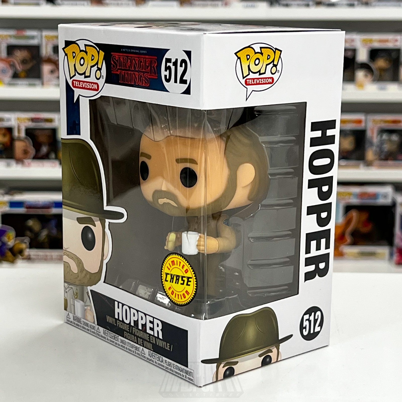Funko Pop Television Stranger Things Hopper w/Donut Chase 512  Toy Vinyl Figure1