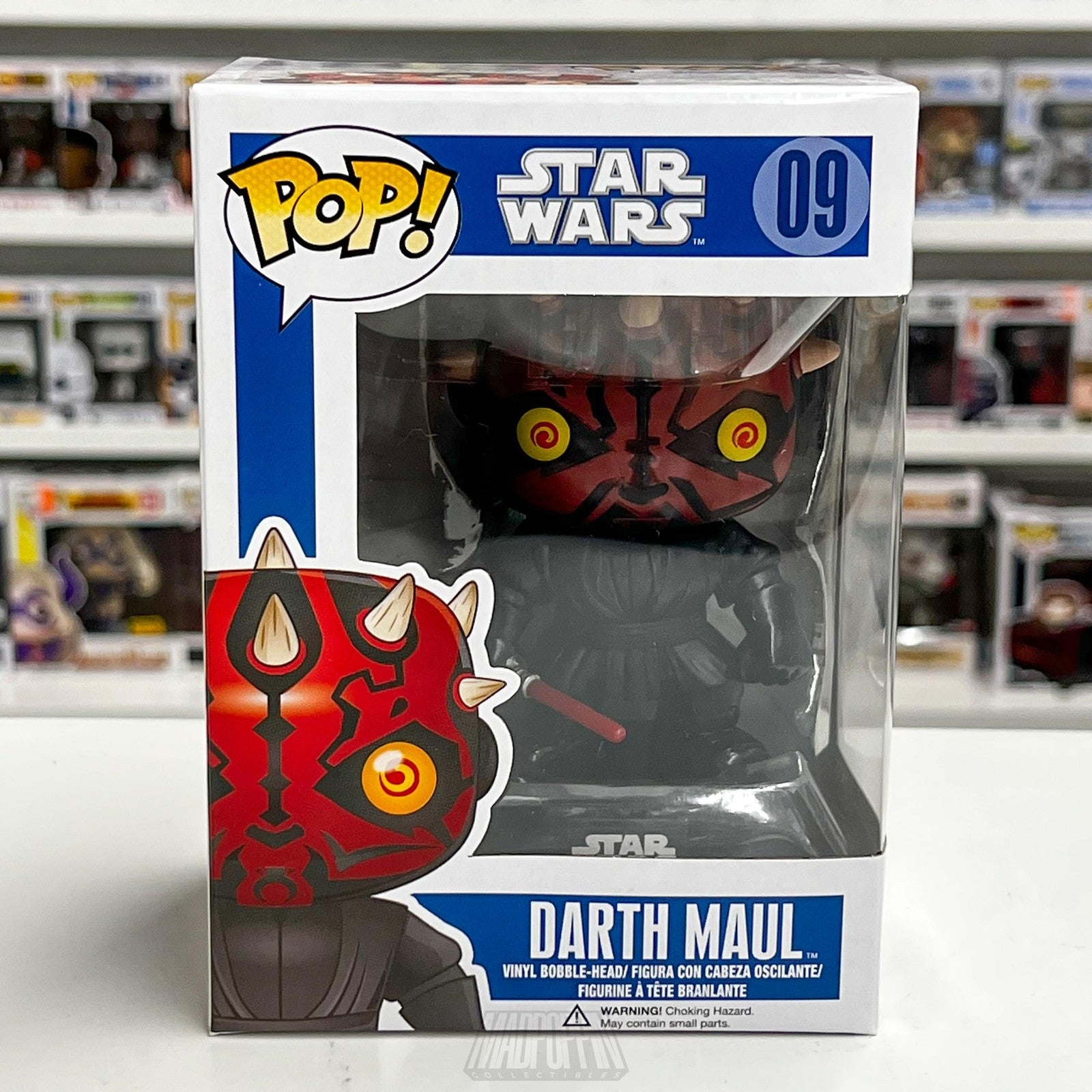 Funko Pop Star Wars Darth Maul 09 Sith Lord Blue Box Vinyl Bobble-Head Figure