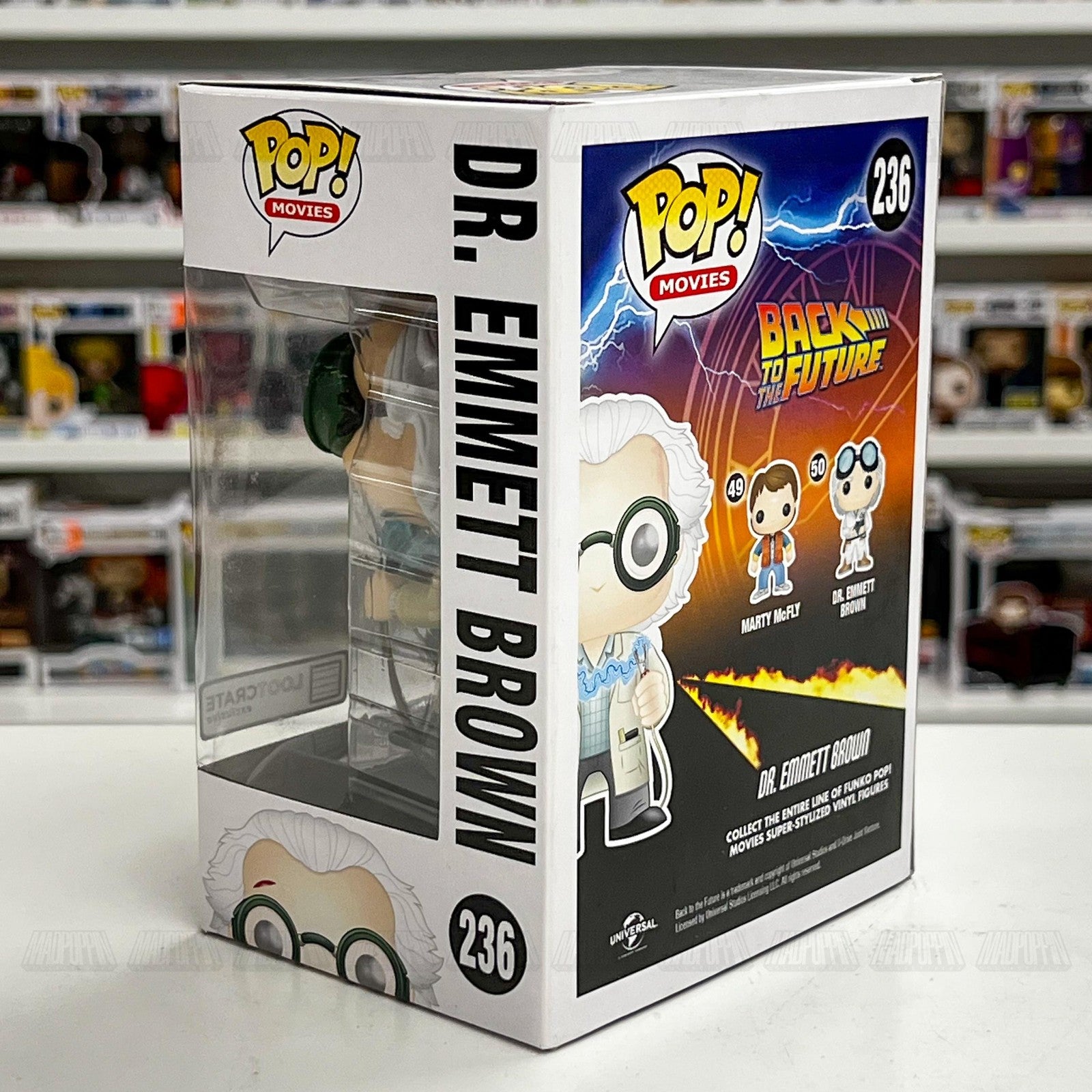 Funko Pop Movies Dr Emmett Brown 236 Back to the Future Loot Crate Exclusive NIB