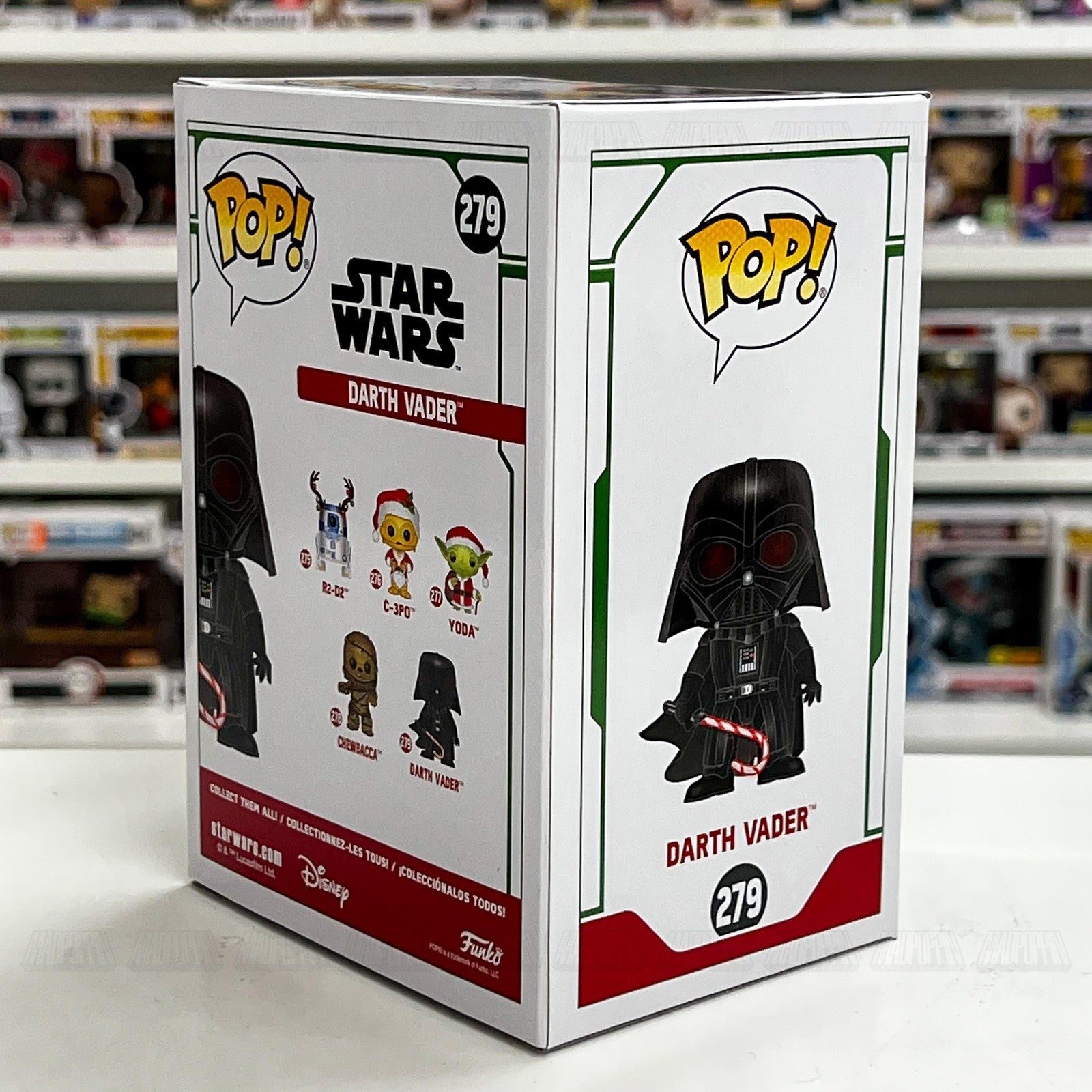 Funko Pop Star Wars Darth Vader 279 Christmas Holiday Candy Cane Sith Disney Toy