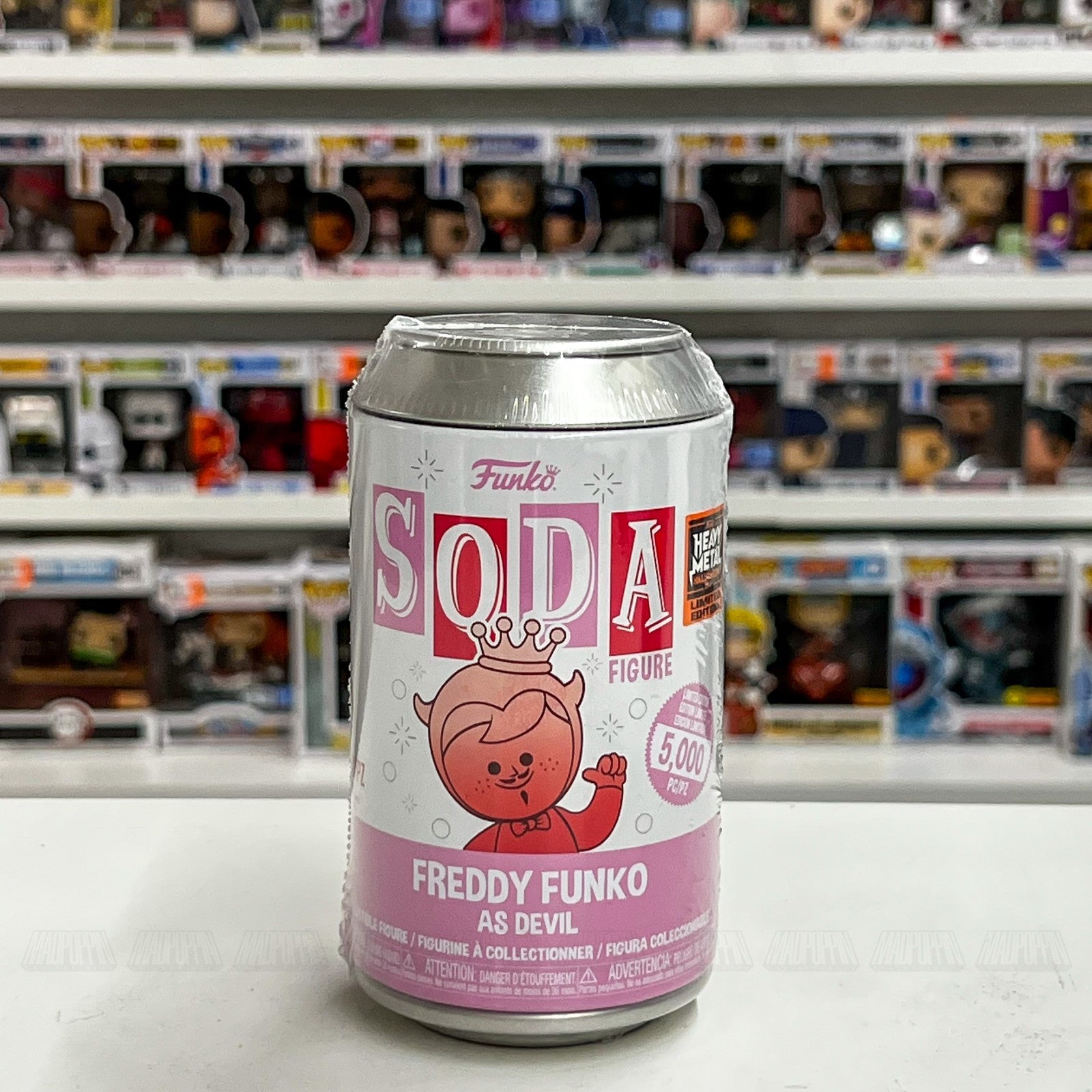 Funko Soda Freddy as Devil NYCC Heavy Metal Pink Gradient Limited 5000 pcs NEW