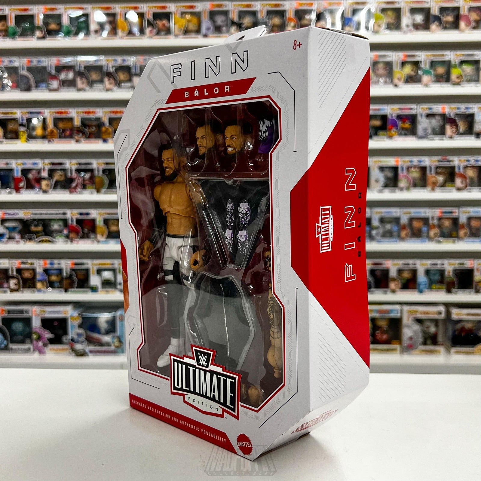 WWE Finn Bálor Ultimate Edition Action Figure Mattel Extra Heads Shirt