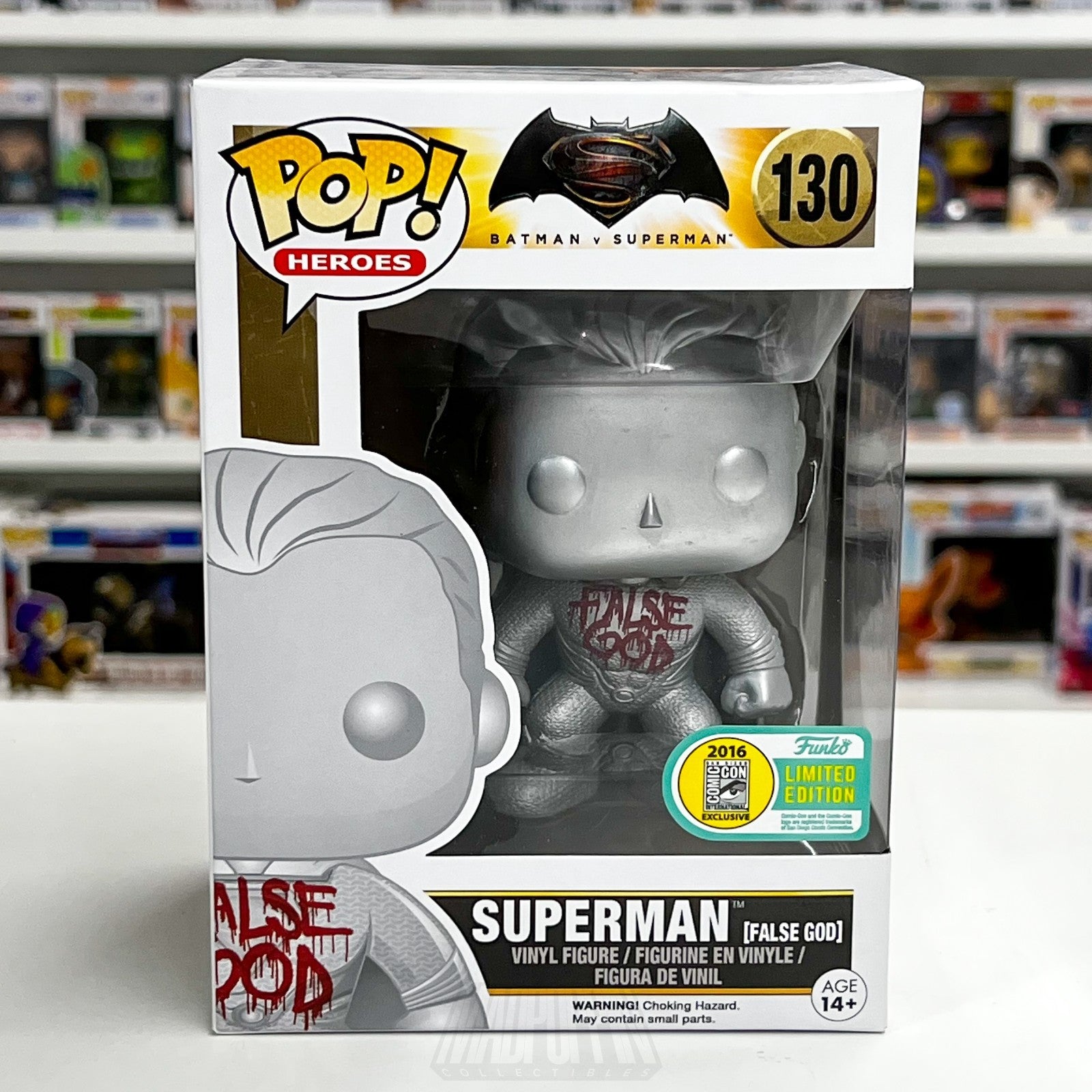 Funko Pop DC Batman vs Superman False God SDCC 130 Con Sticker Toy Vinyl Figure0