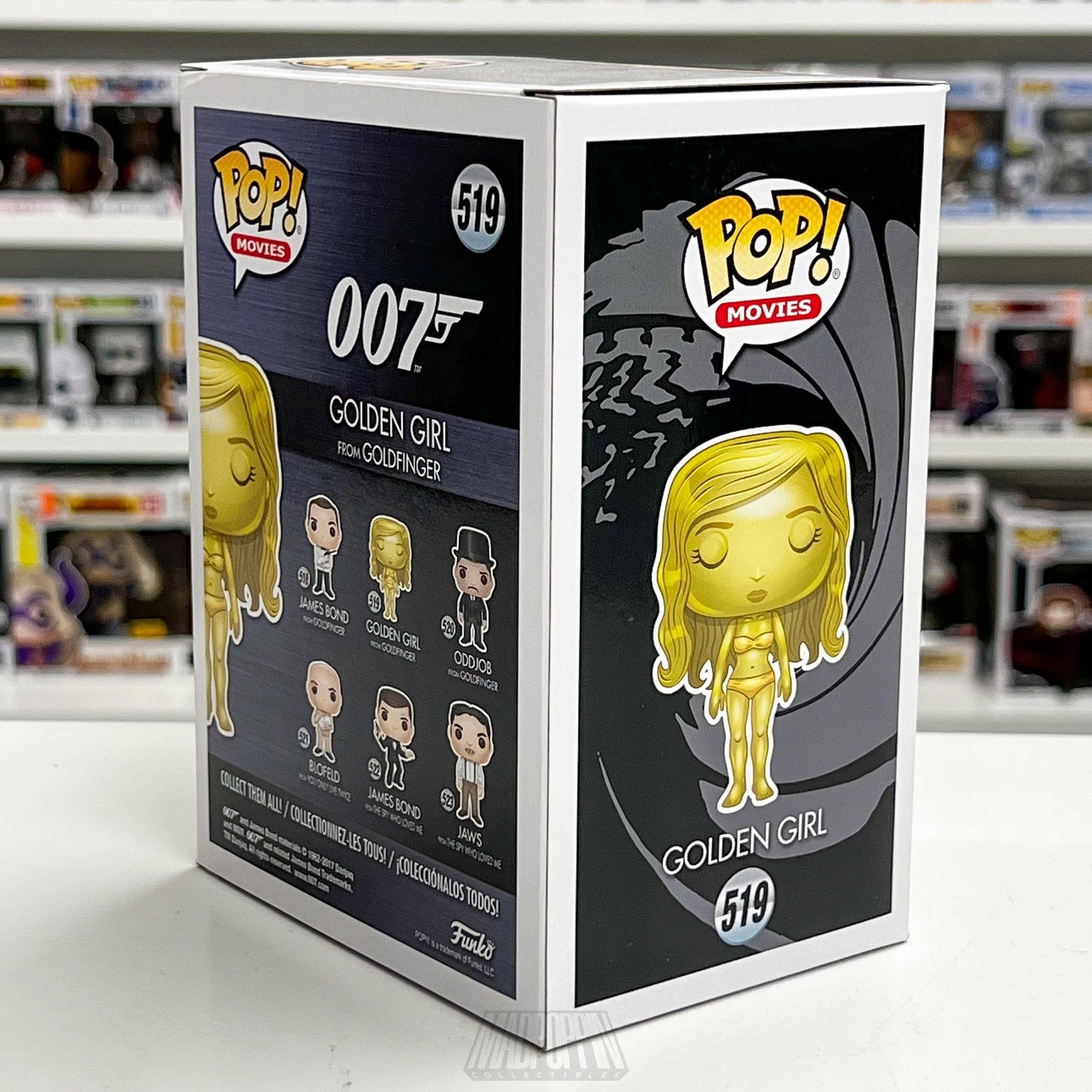 Funko Pop Movies 007 Golden Girl #519 James Bond Goldfinger Vinyl Figure New