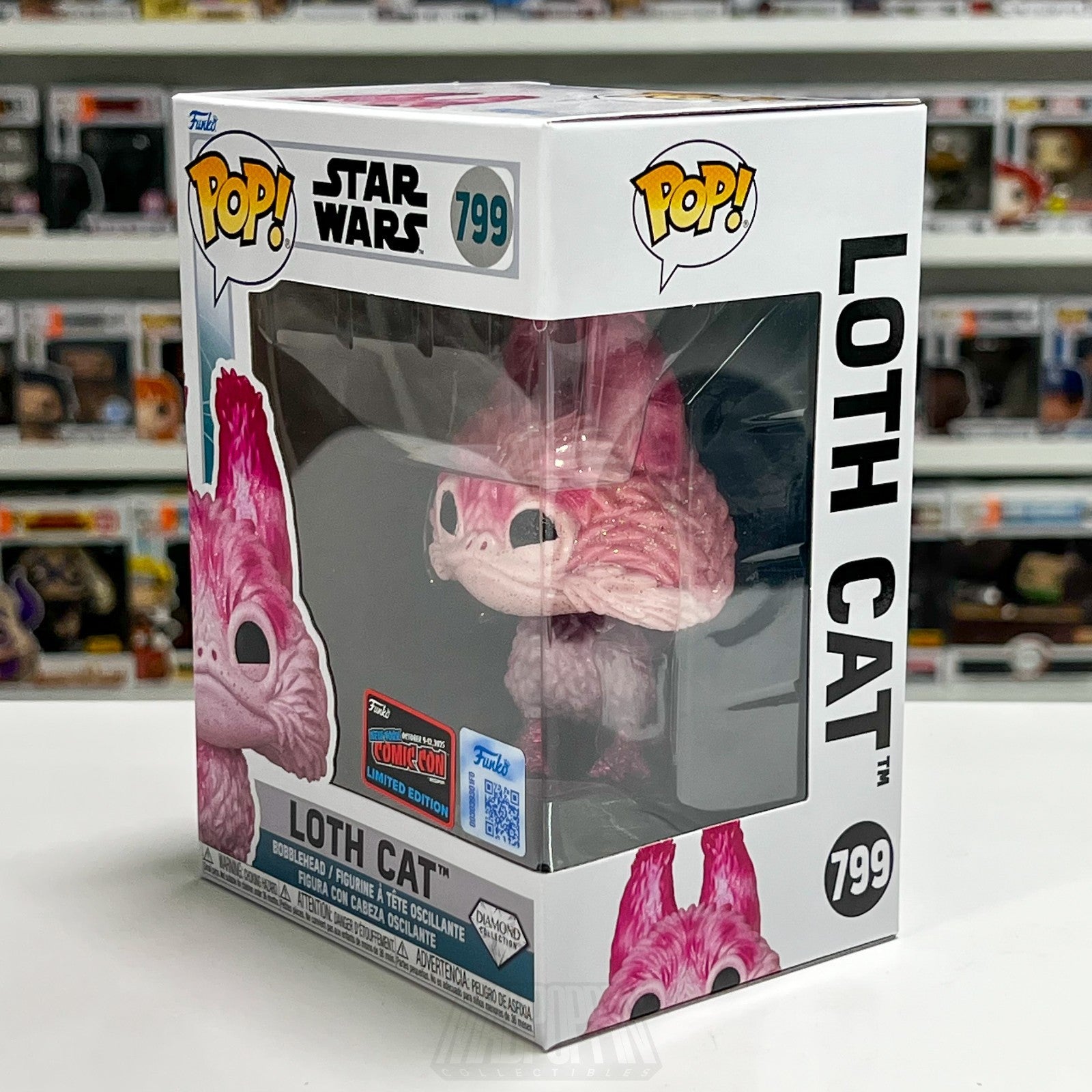Funko Pop Star Wars Loth Cat 799 NYCC Diamond Con Official Sticker Feline Pink