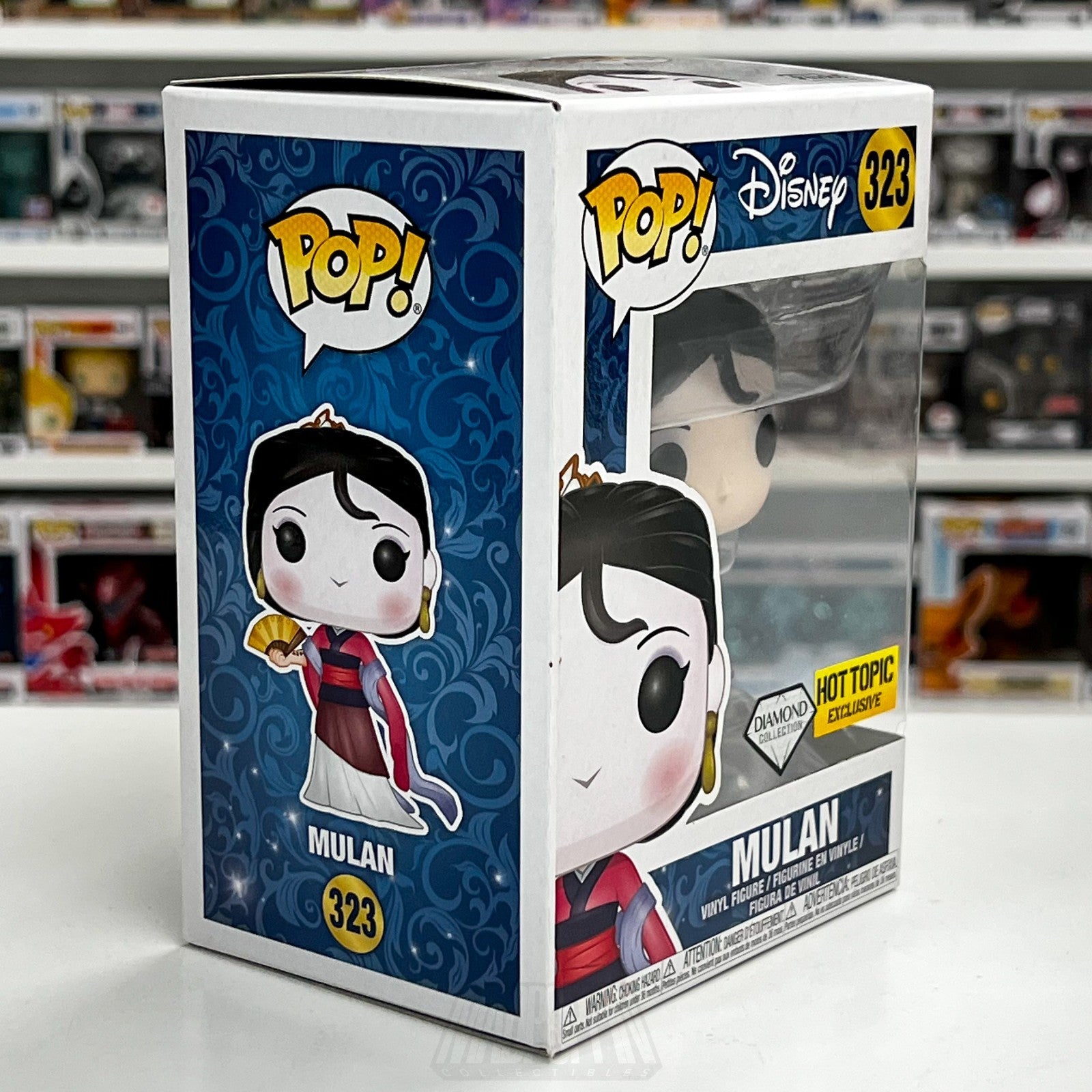 Funko Pop Disney Mulan Dancing Diamond Glitter Hot Topic 323 Princess Toy Figure5