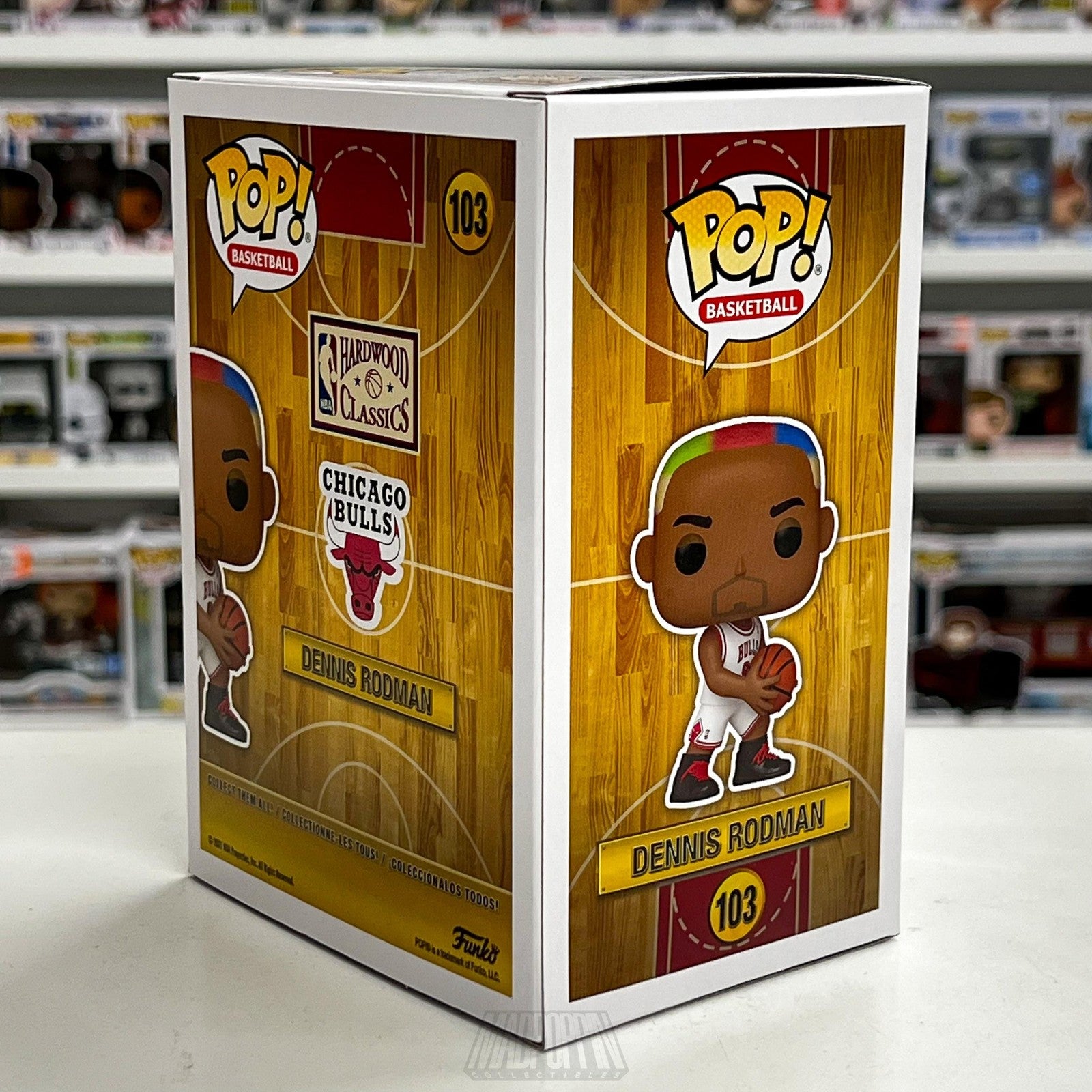 Funko Pop Dennis Rodman 103 Chicago Bulls NBA Hardwood Classics Basketball