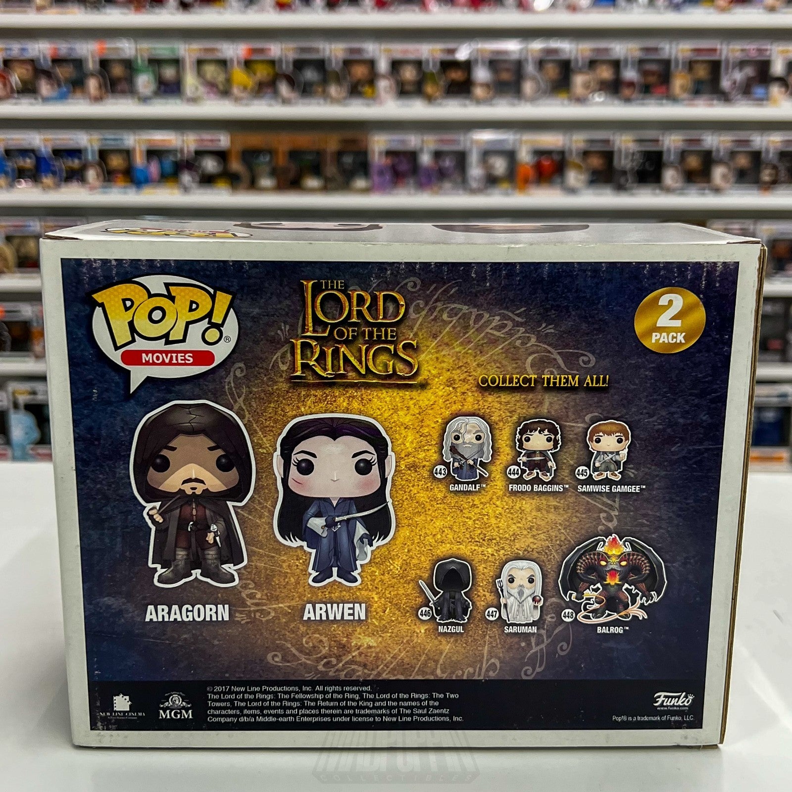 Funko Pop Movies Lord of the Rings LOTR Aragorn & Arwen SDCC 2 Pack Vinyl Figure3