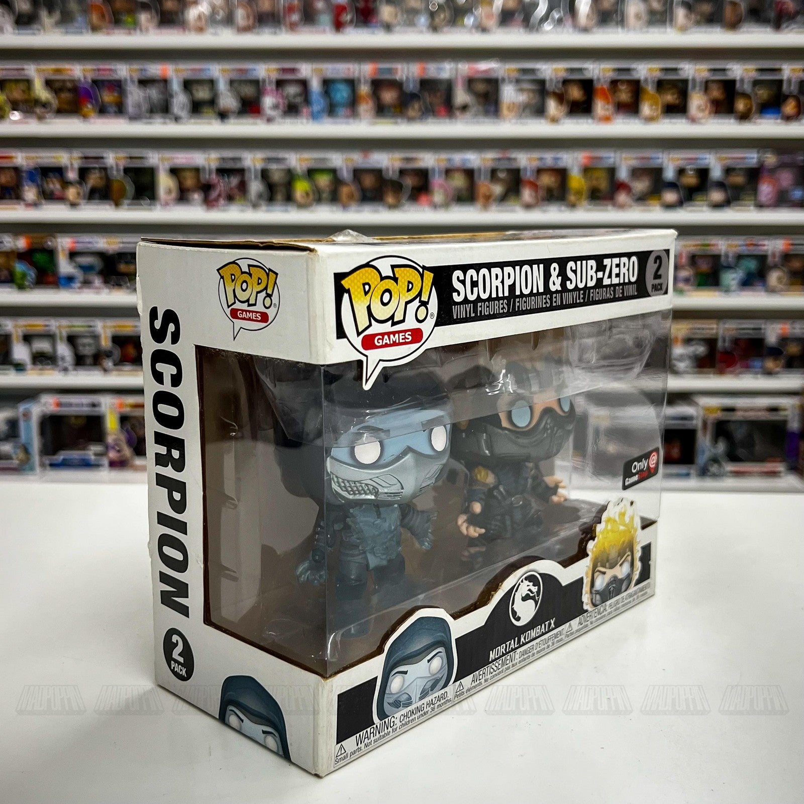 Funko Pop Games Mortal Kombat X Scorpion Sub-Zero 2 Pack GameStop Exclusive New