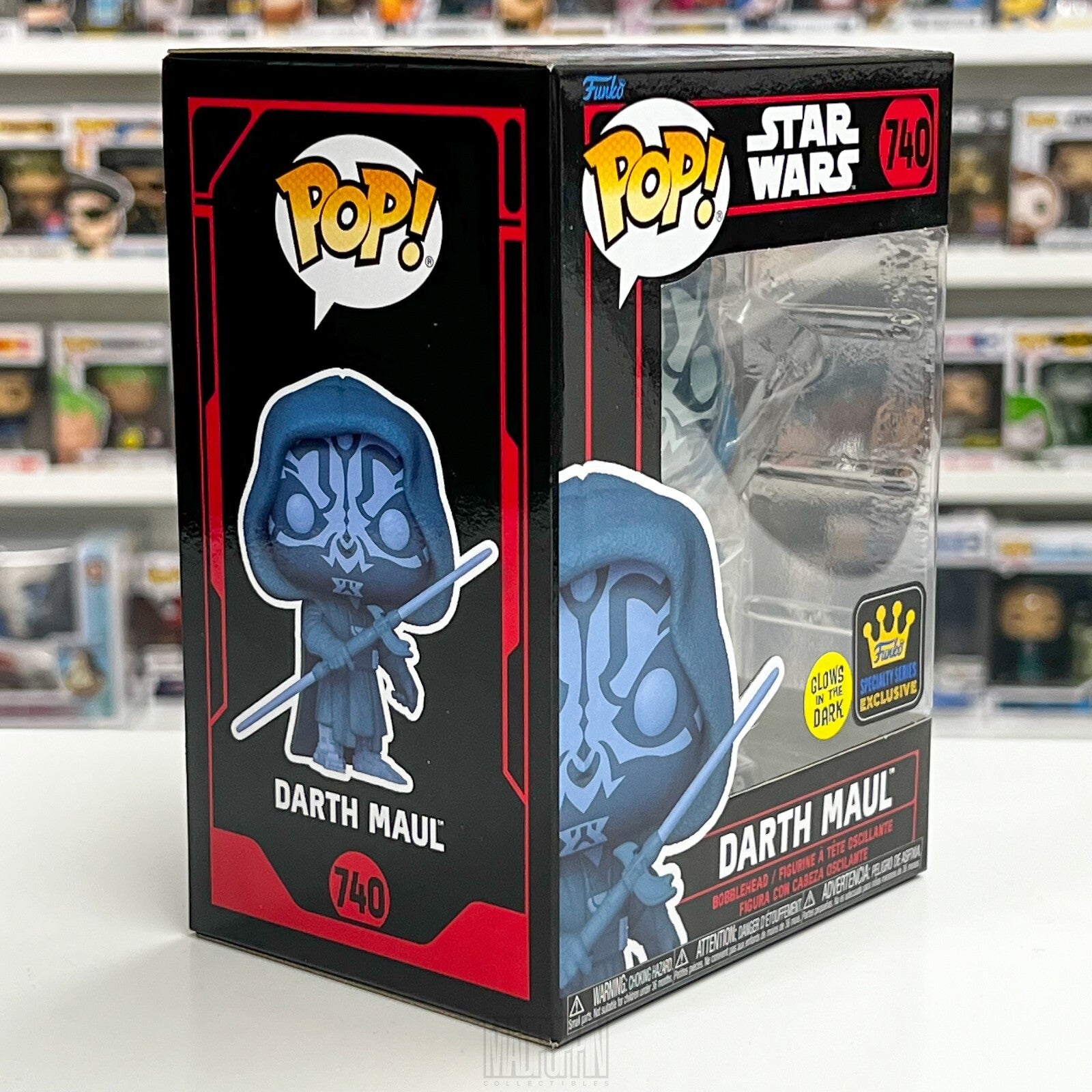Funko Pop Star Wars Darth Maul Specialty Series Glow in the Dark Hologram 740