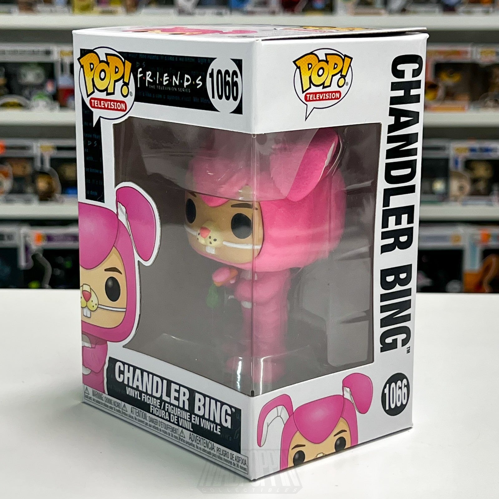 Funko Pop Television FRIENDS Chandler Bing 1066 Pink Bunny Suit Comedy Show 90s1