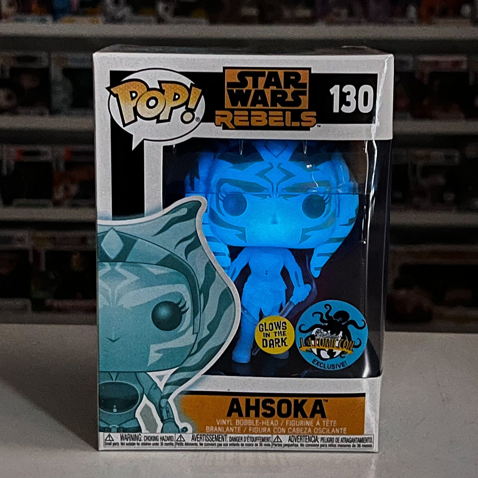 Funko Pop Star Wars Rebels Ahsoka Glow LACC 130 Original 2017 Release Toy Figure0