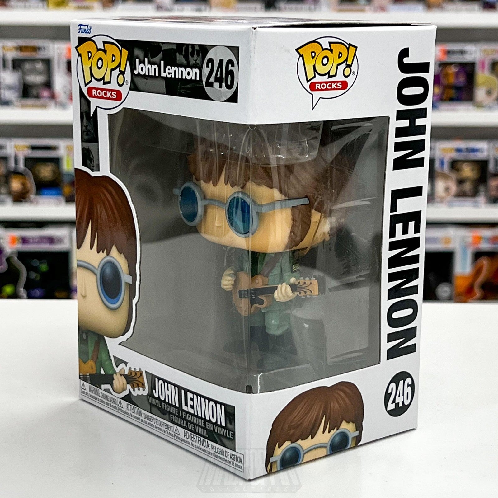 Funko Pop! Rocks John Lennon #246 Vinyl Figure Guitar Blue Glasses Collectible1