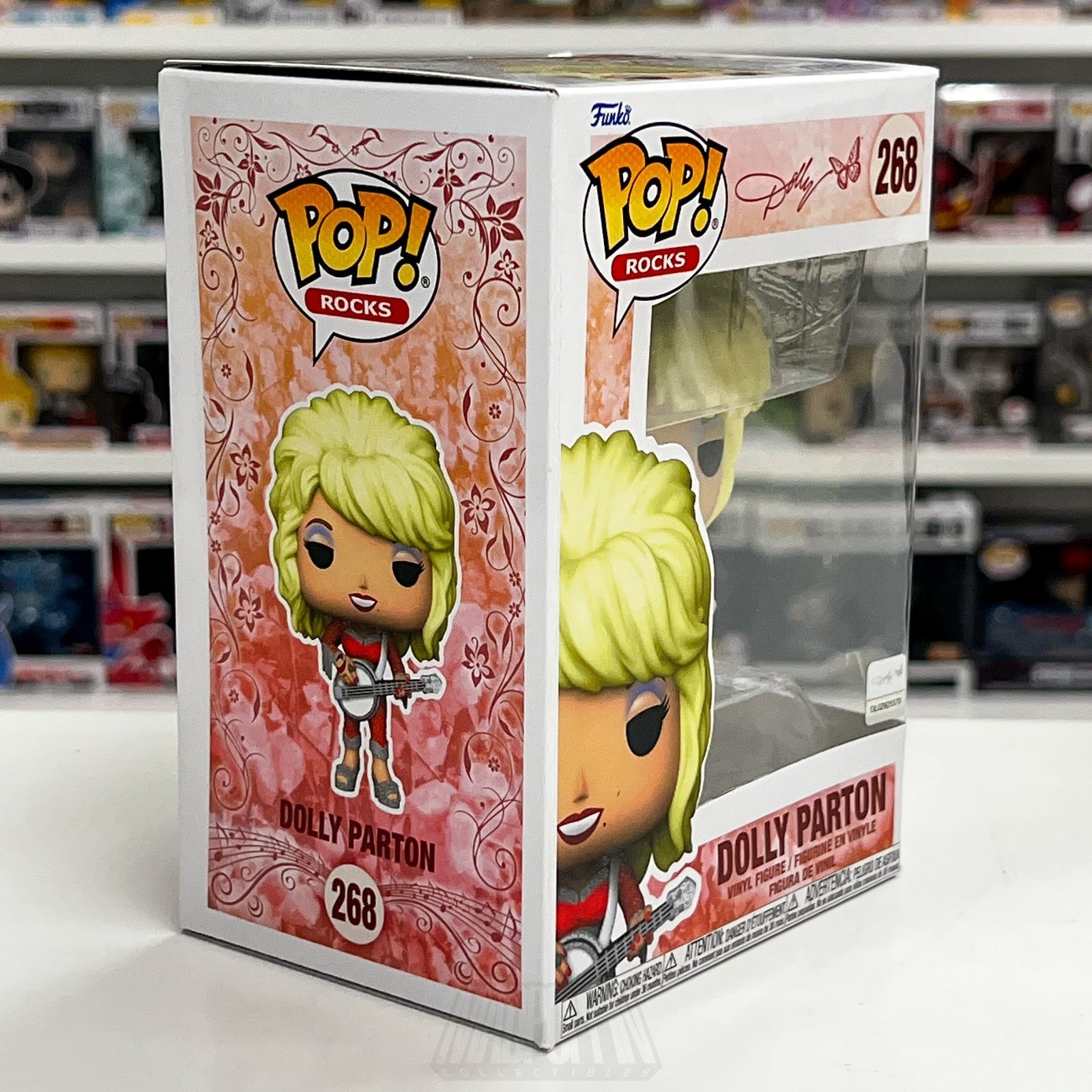 Funko Pop Rocks Dolly Parton Banjo 268 American Queen Country Singer Toy Figure5