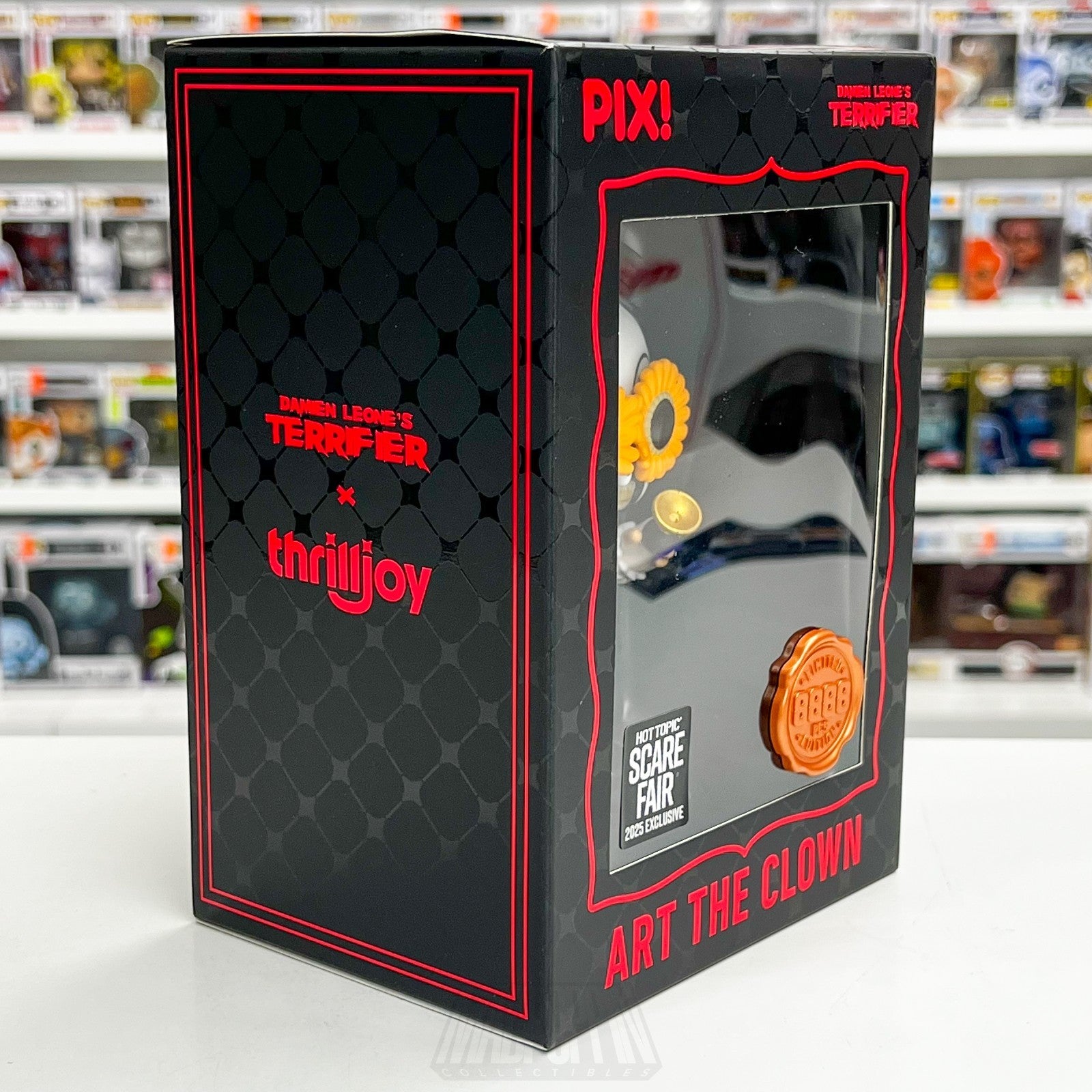 Thrilljoy PIX Art the Clown Hot Topic Scare Fair 2025 Bloody Clown Vinyl Figure5