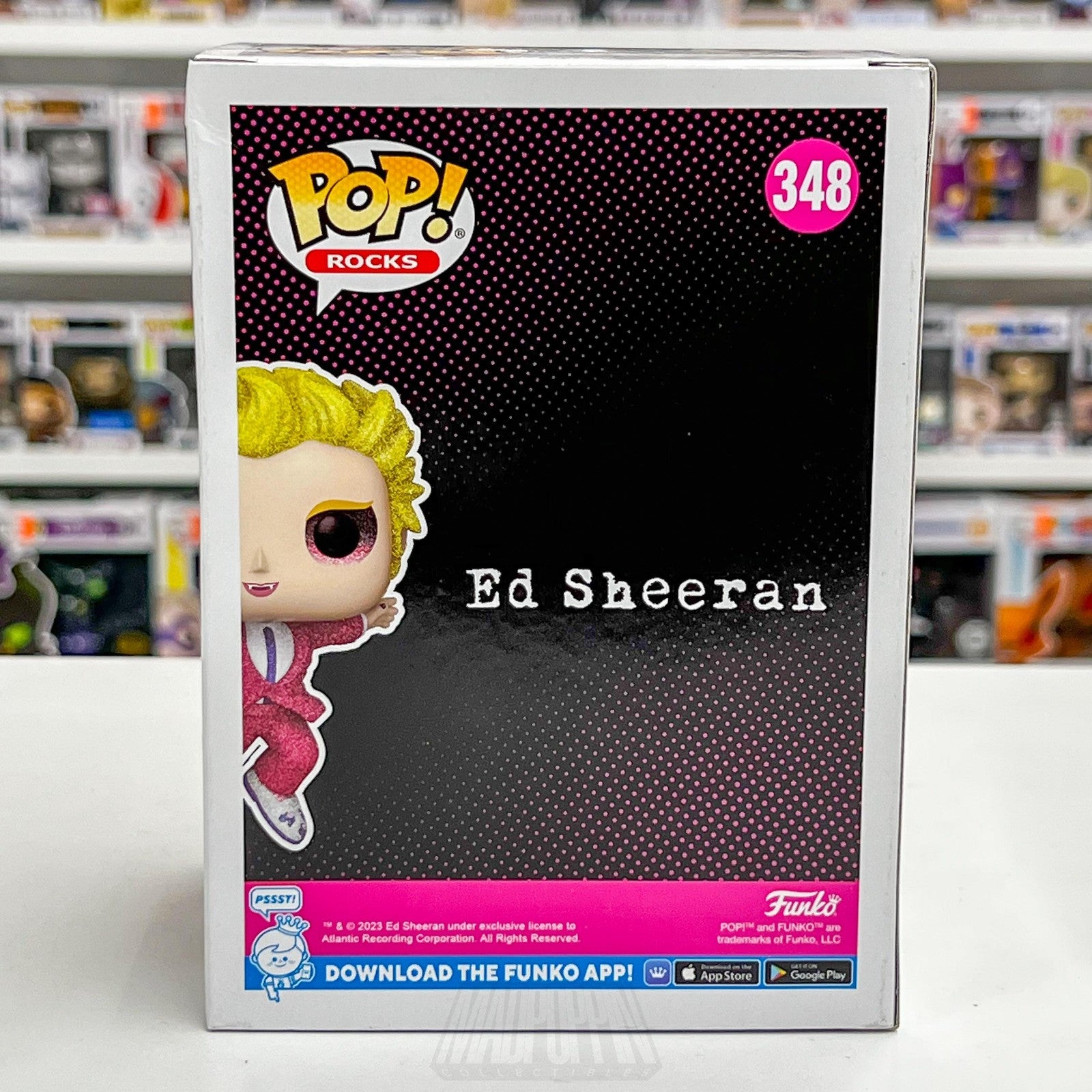 Funko Pop Rocks Ed Sheeran 348 Diamond Collection PX Previews Exclusive Glitter3